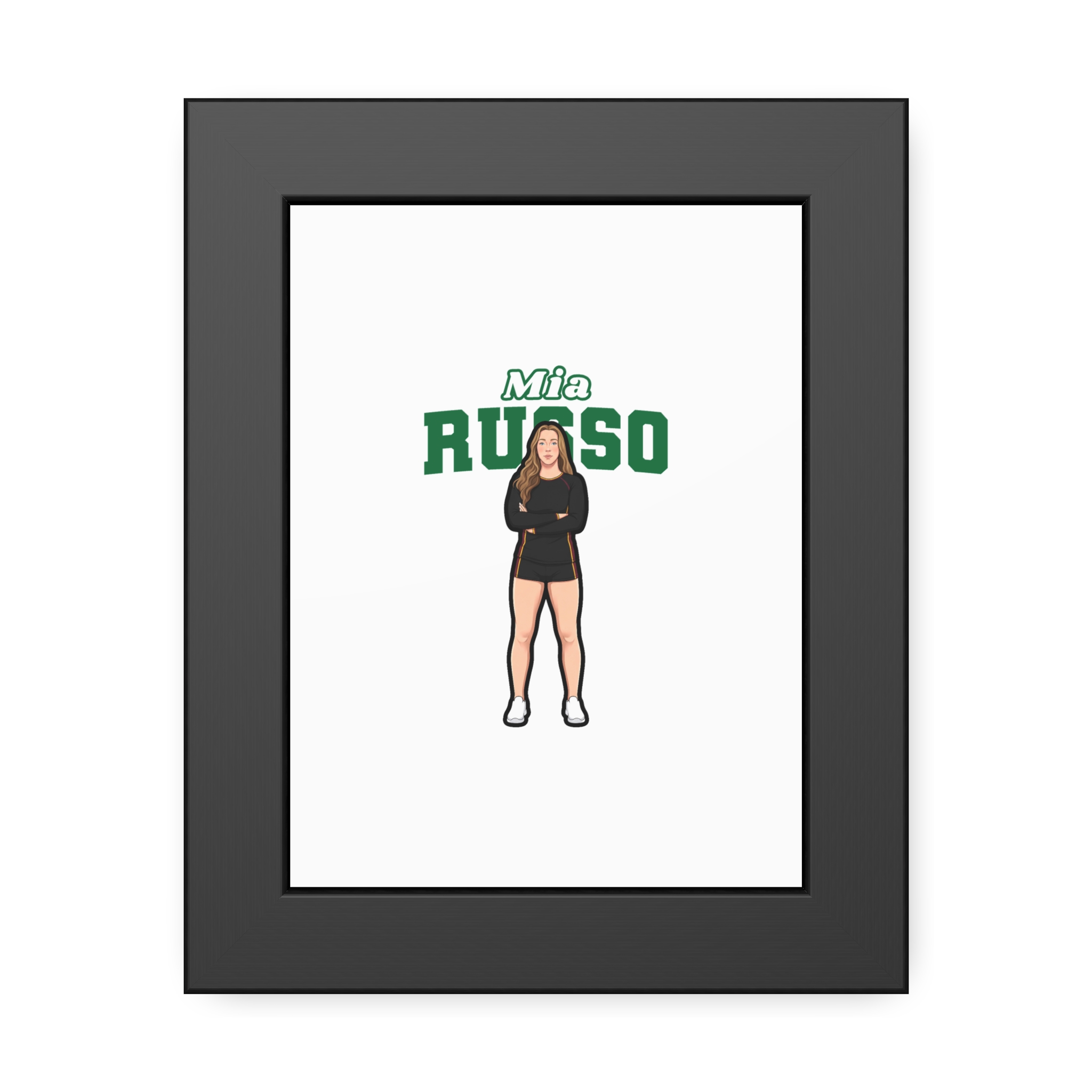 Framed Poster — character_name_arch in Black