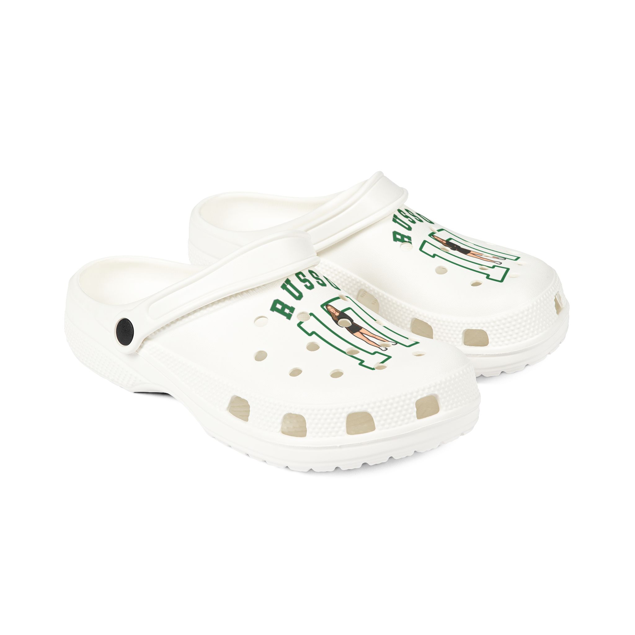 Rubber Clogs — character_shirsey_arch in White
