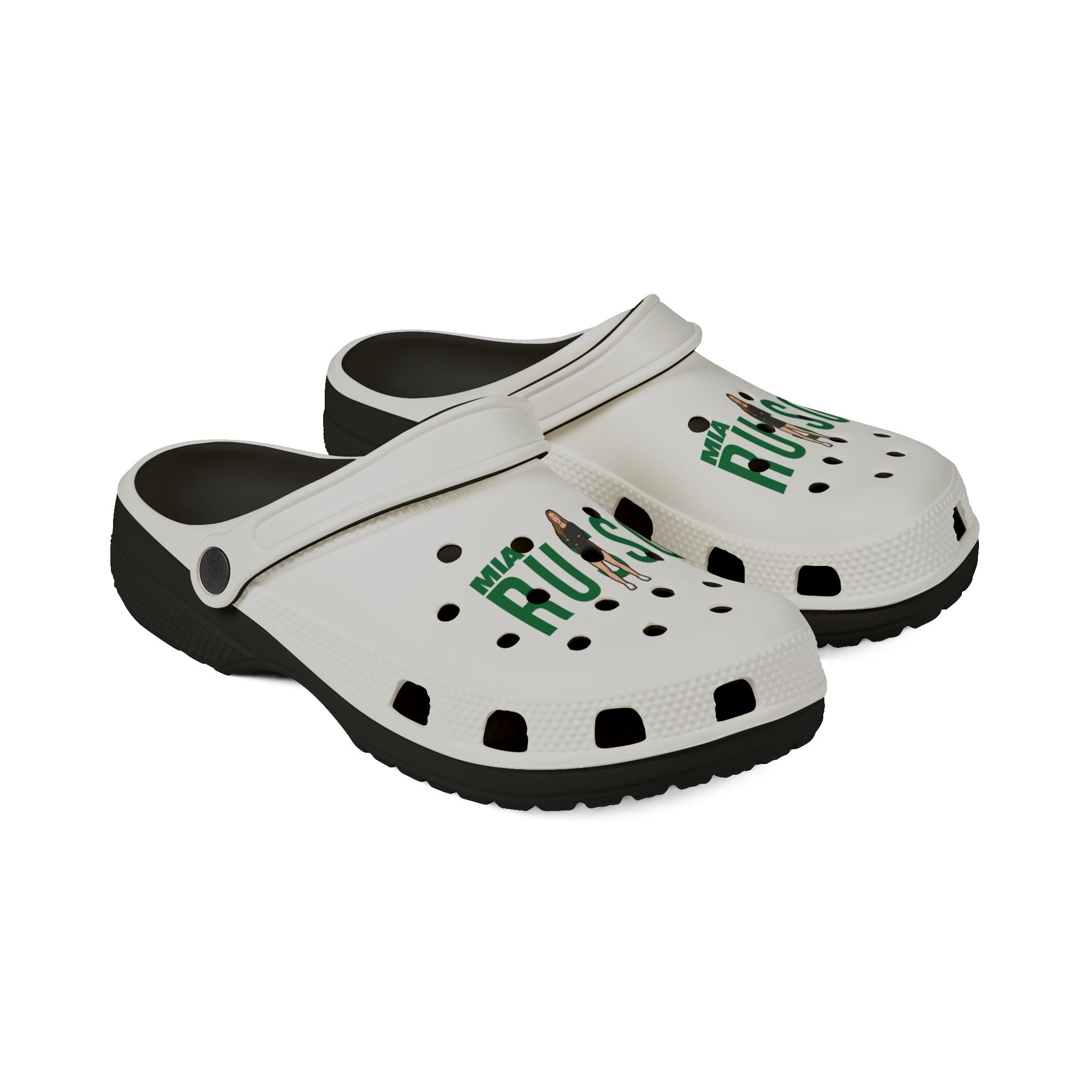 Rubber Clogs — character_player_name in Black
