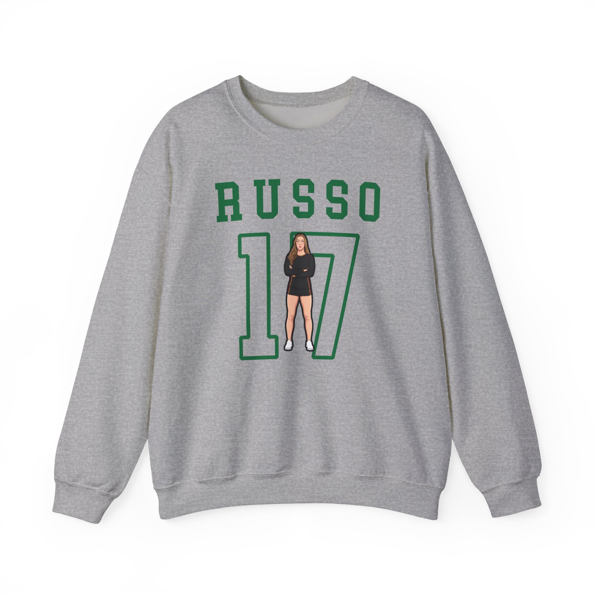 Crewneck Sweatshirt — character_shirsey in Grey