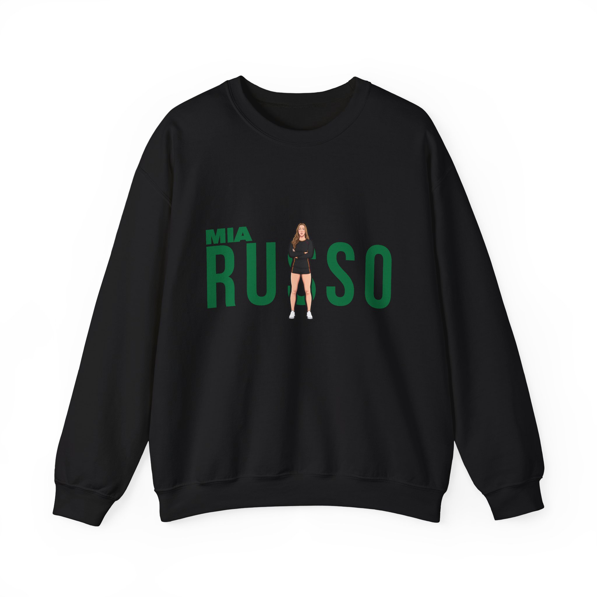 Crewneck Sweatshirt — character_player_name in Black