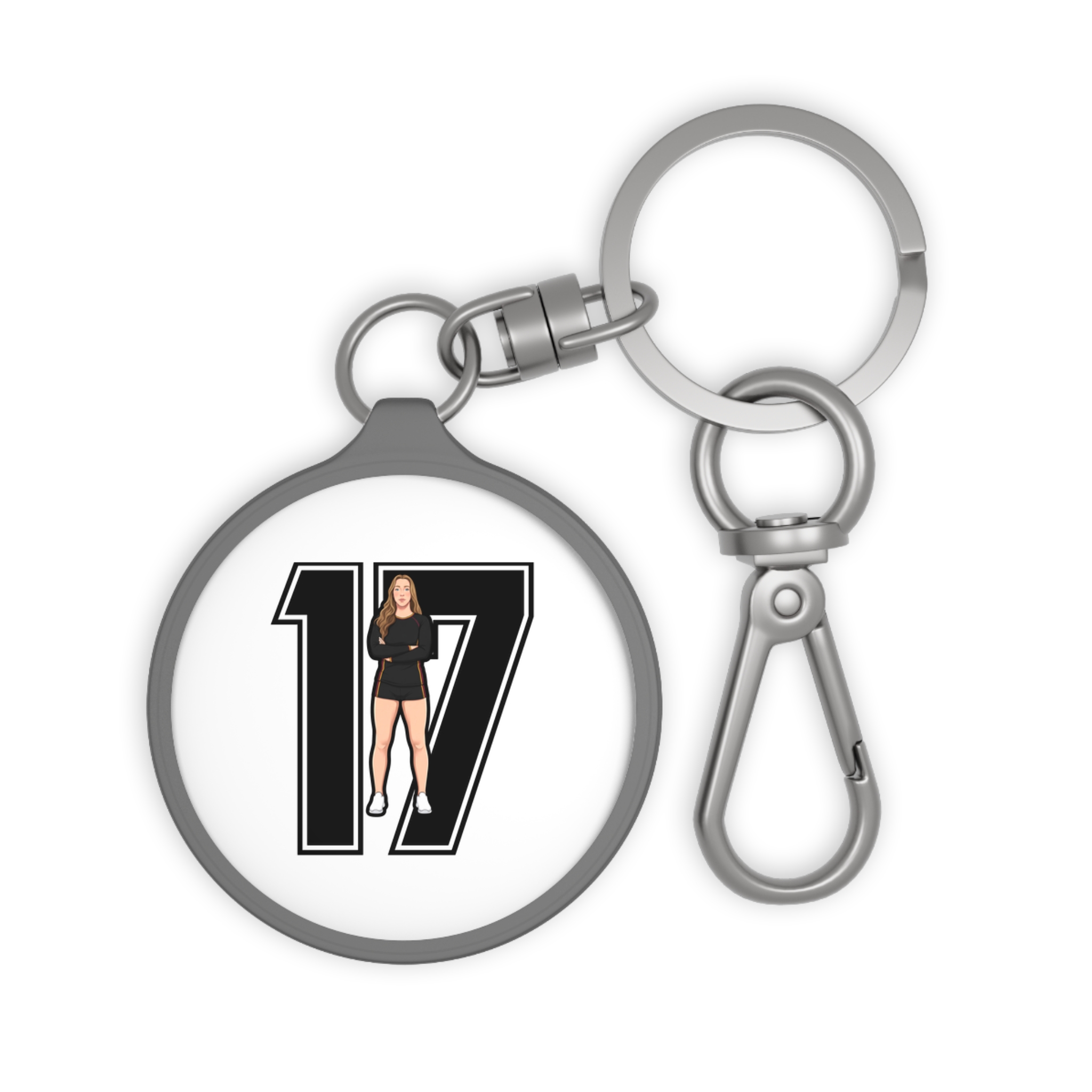 Keychain — character_number in Grey