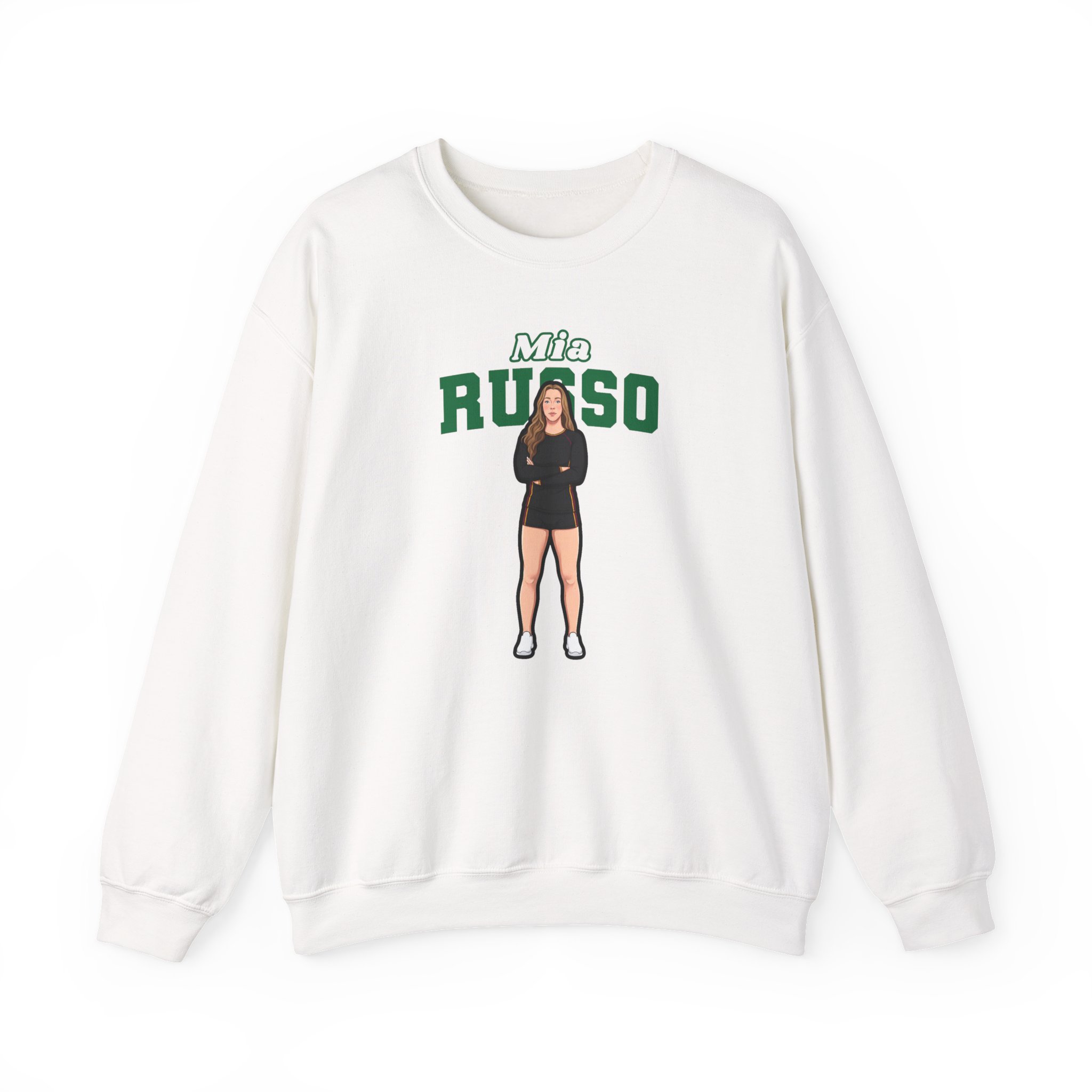 Crewneck Sweatshirt — character_name_arch in White