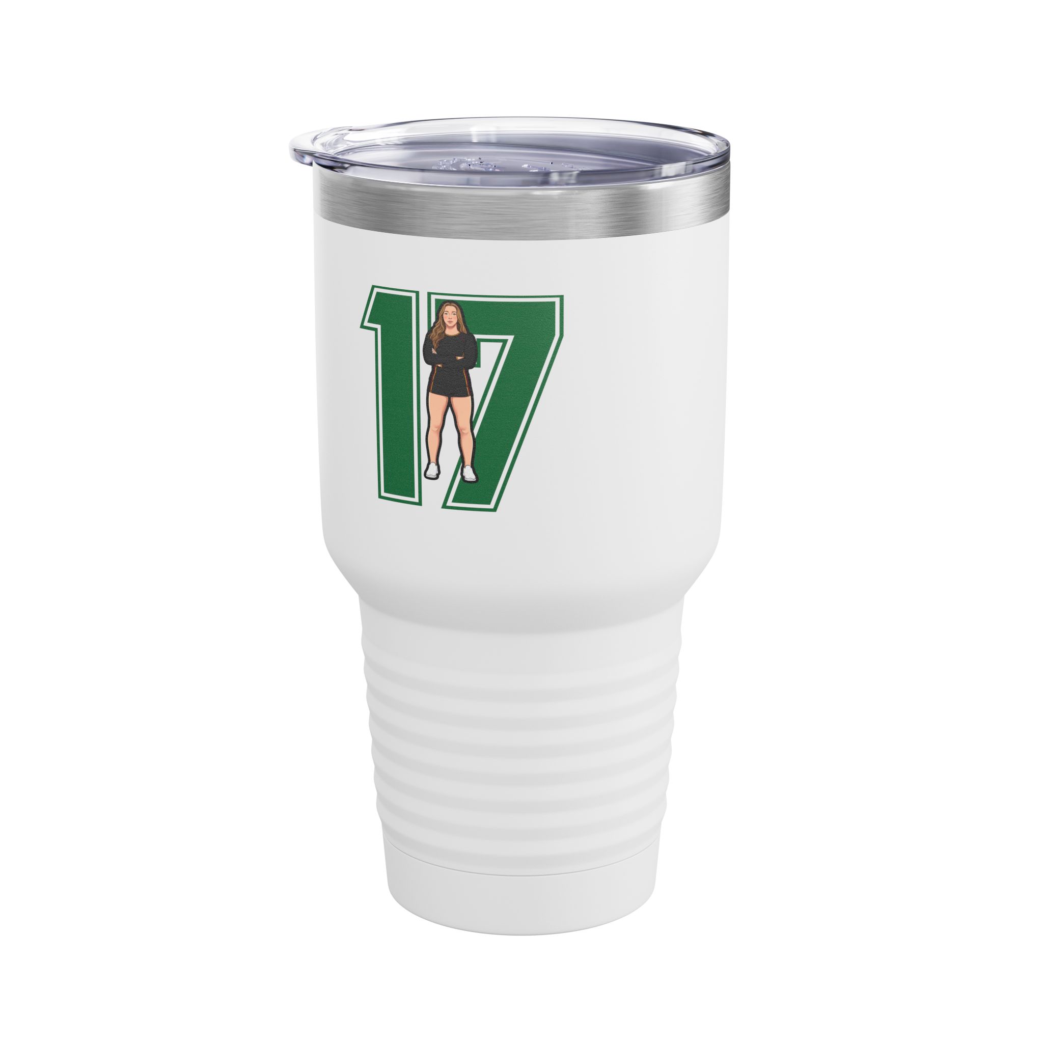30oz Tumbler — character_number in White