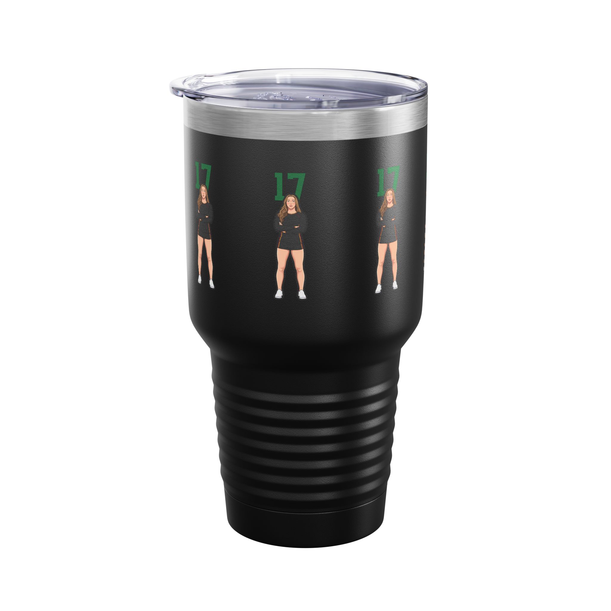 30oz Tumbler — character_number_top in Black