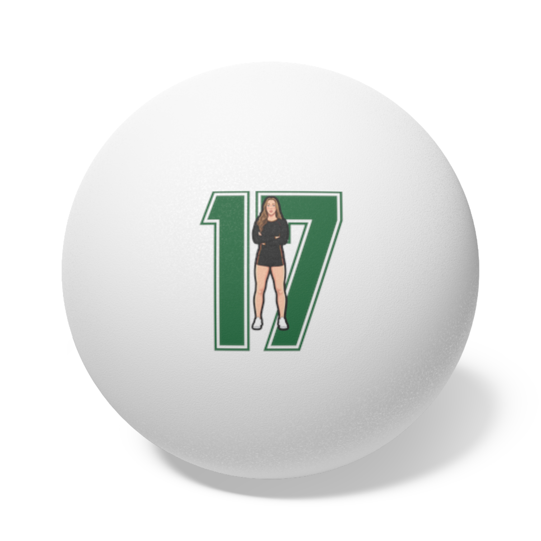 Ping Pong Balls, 6 pcs — character_number in White