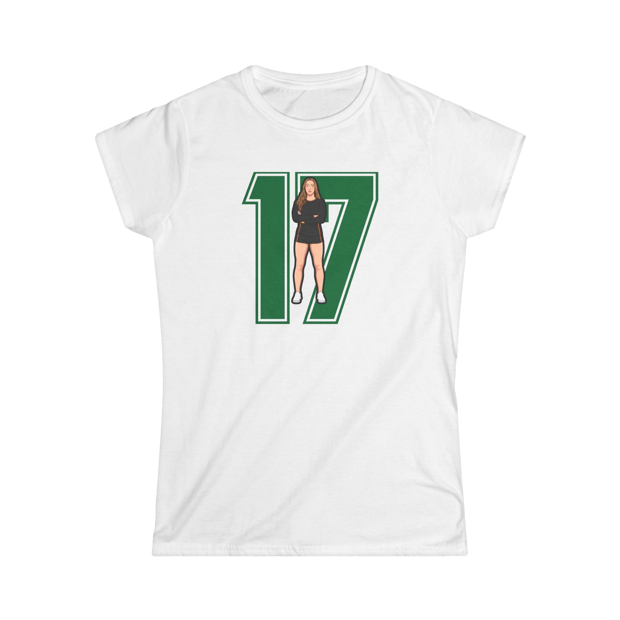 Women's Softstyle Tee — character_number in White