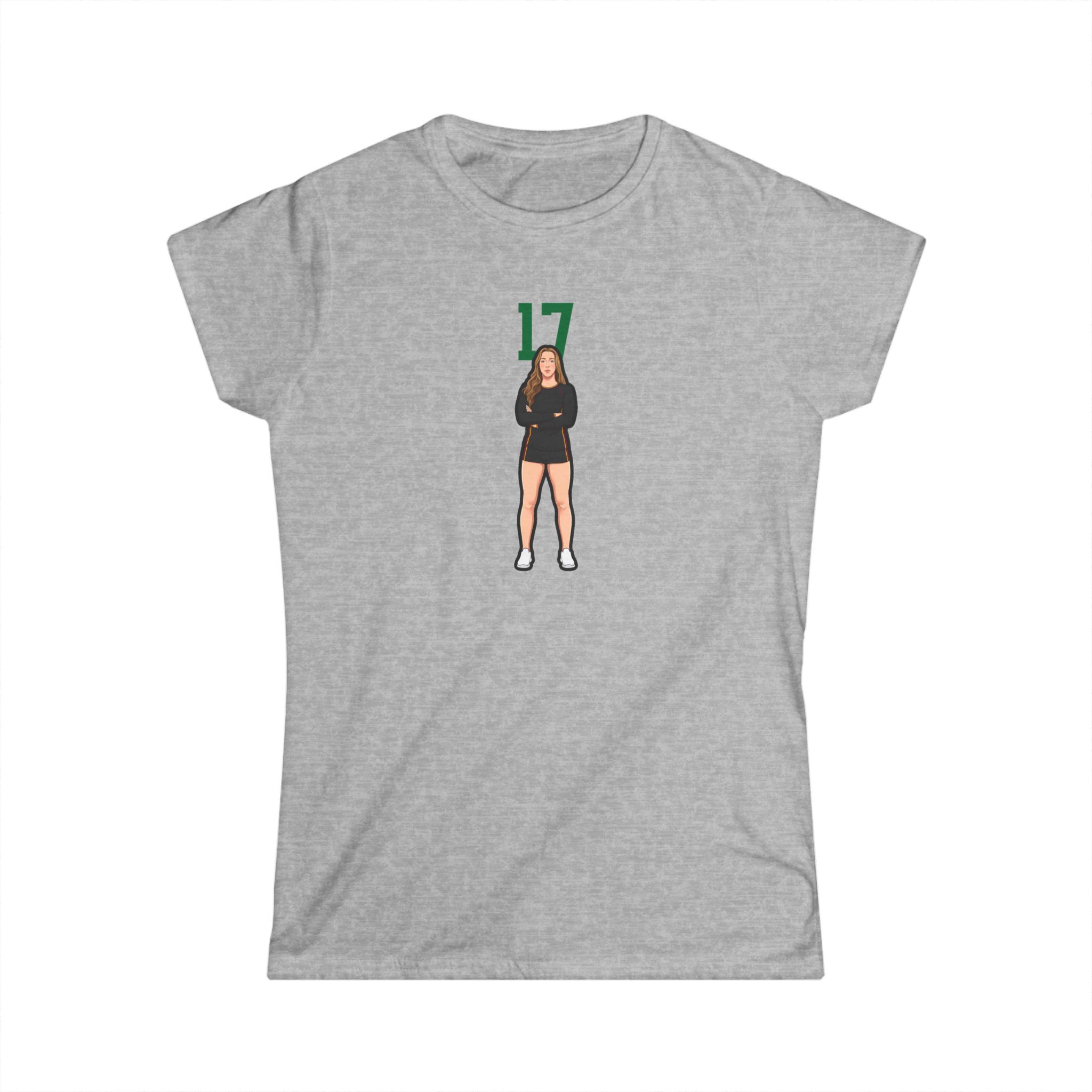 Women's Softstyle Tee — character_number_top in Grey