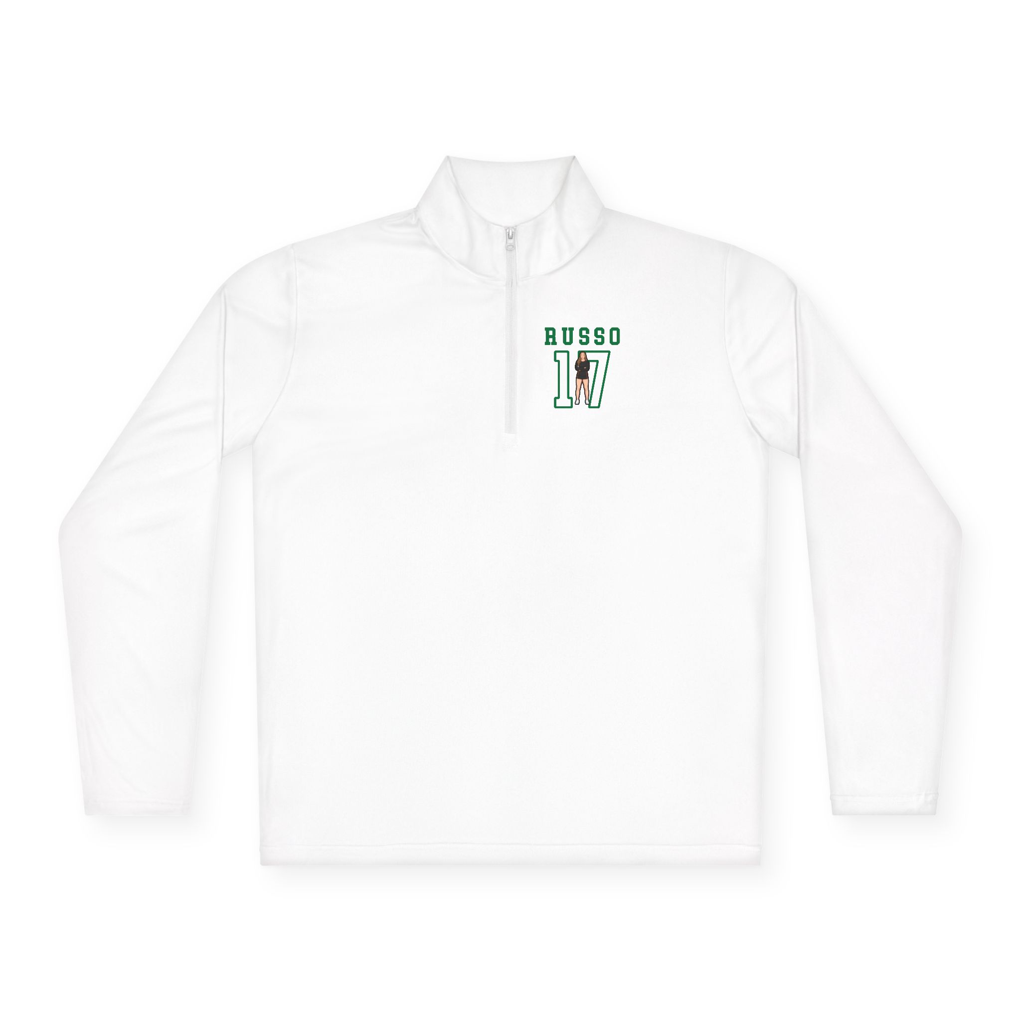 Q-Zip Pullover — character_shirsey in White