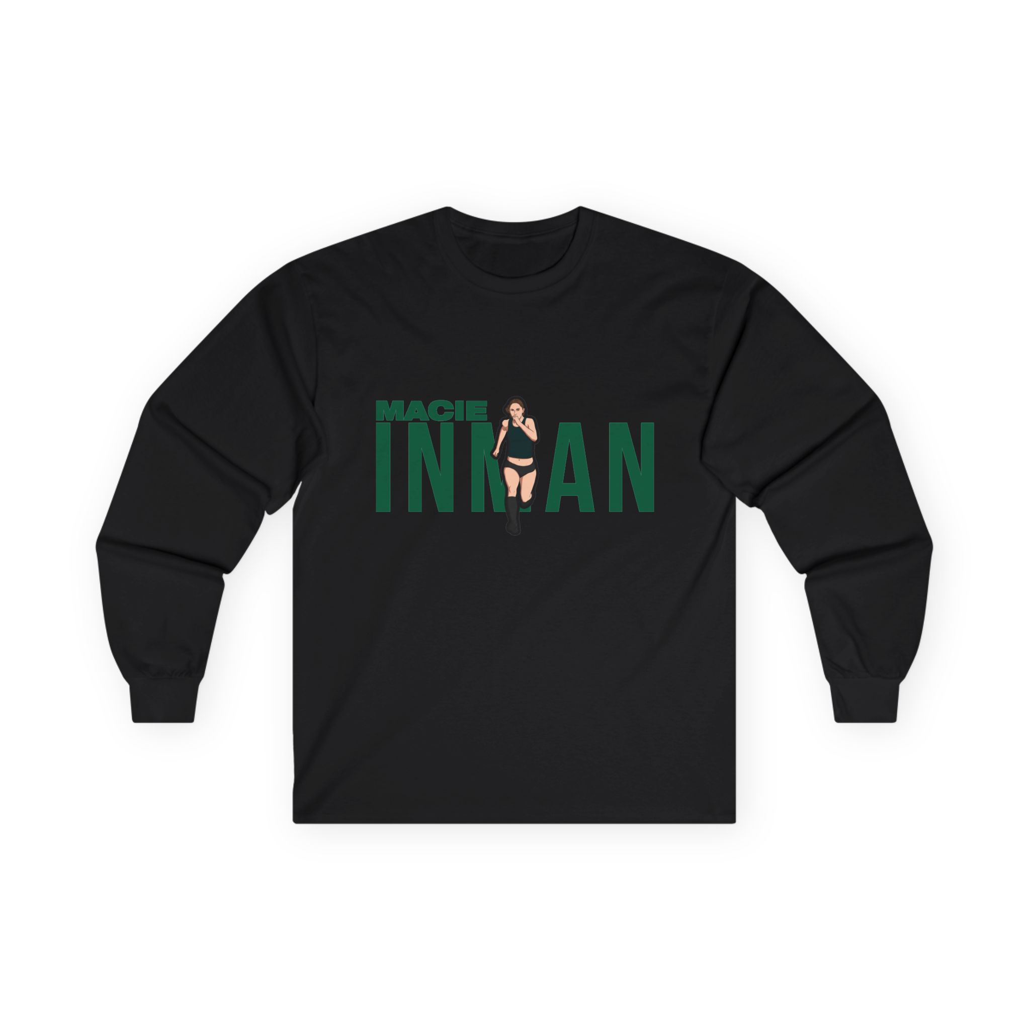 Long Sleeve Tee — character_player_name in Black