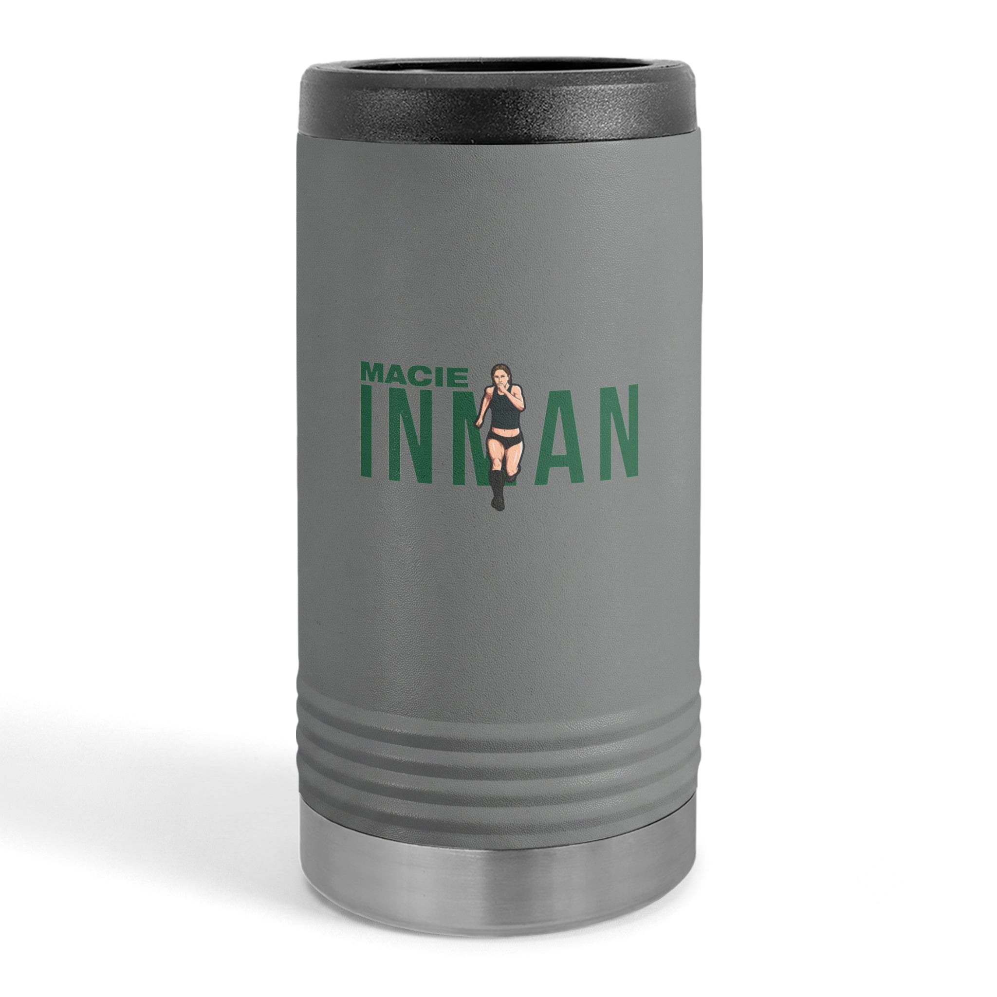 Slim Stainless Can Cooler — character_player_name in Grey