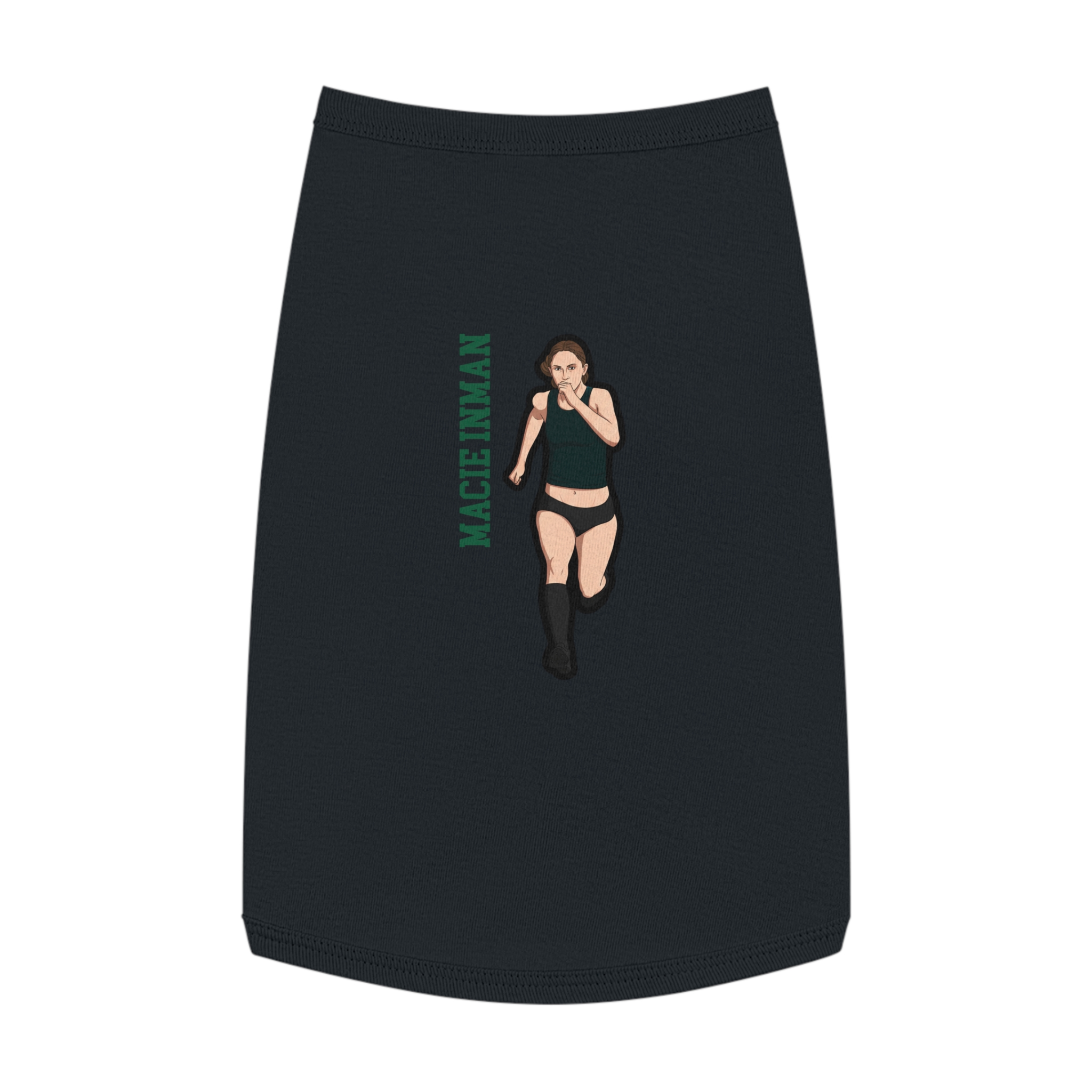 Pet Tank Top — character_name_vertical in Black