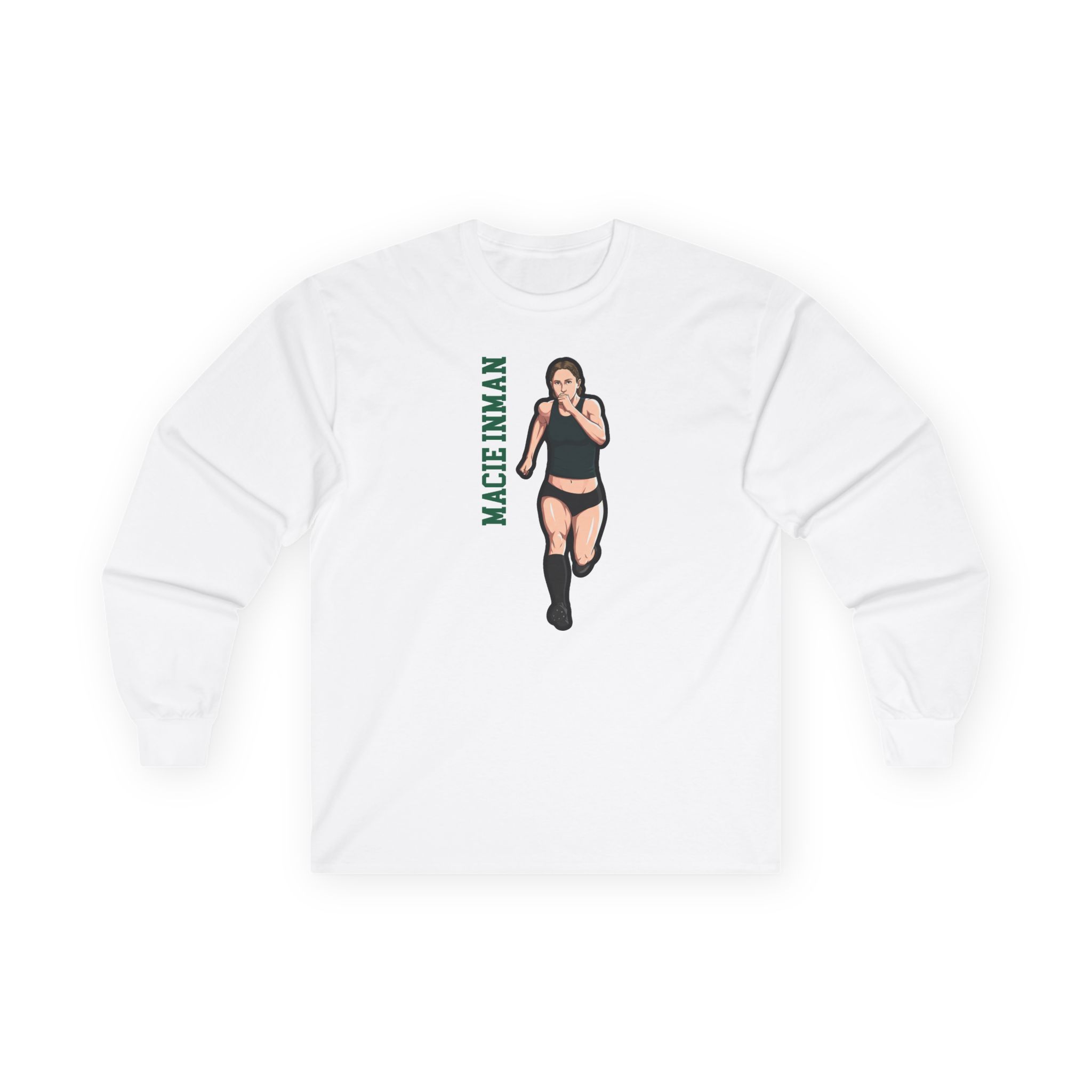 Long Sleeve Tee — character_name_vertical in White