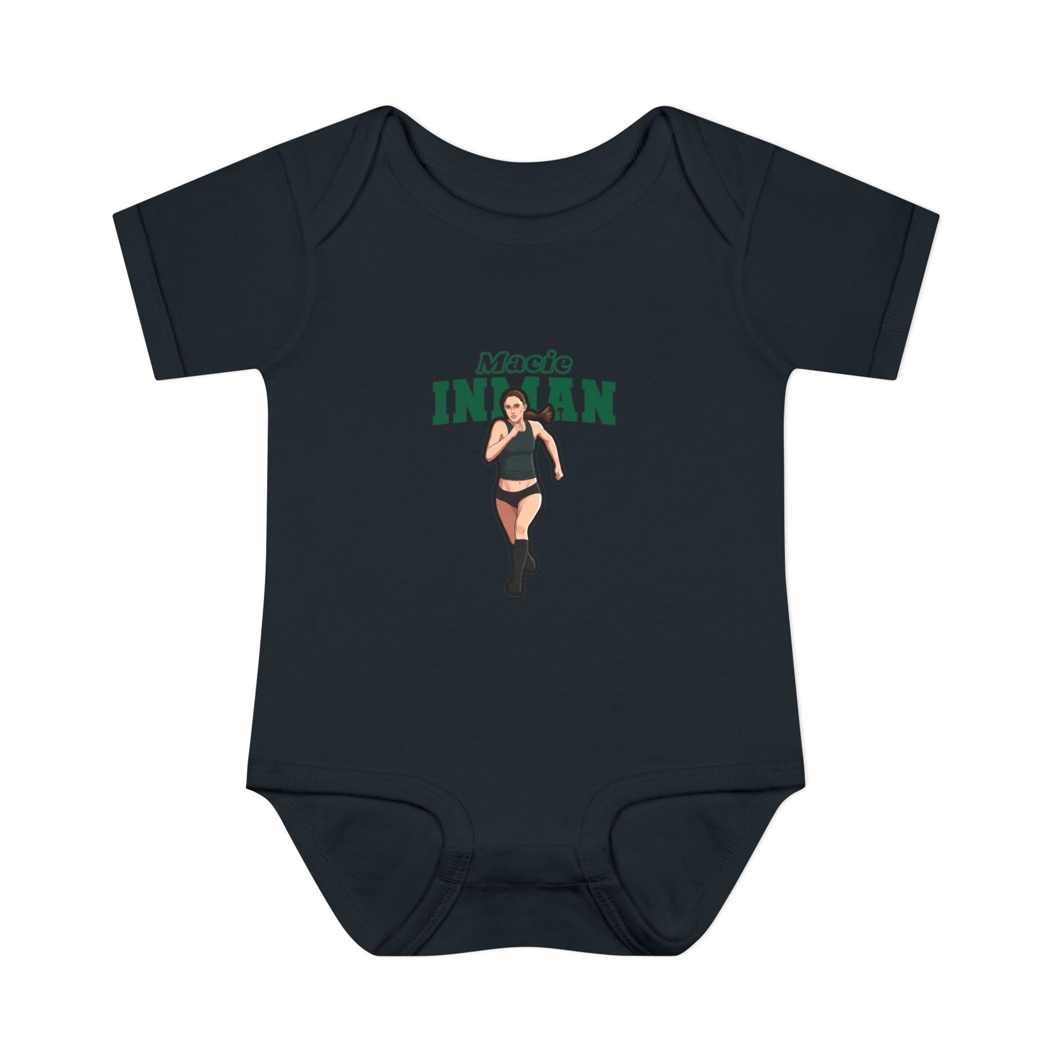 Baby Onesie — character_name_arch in Black