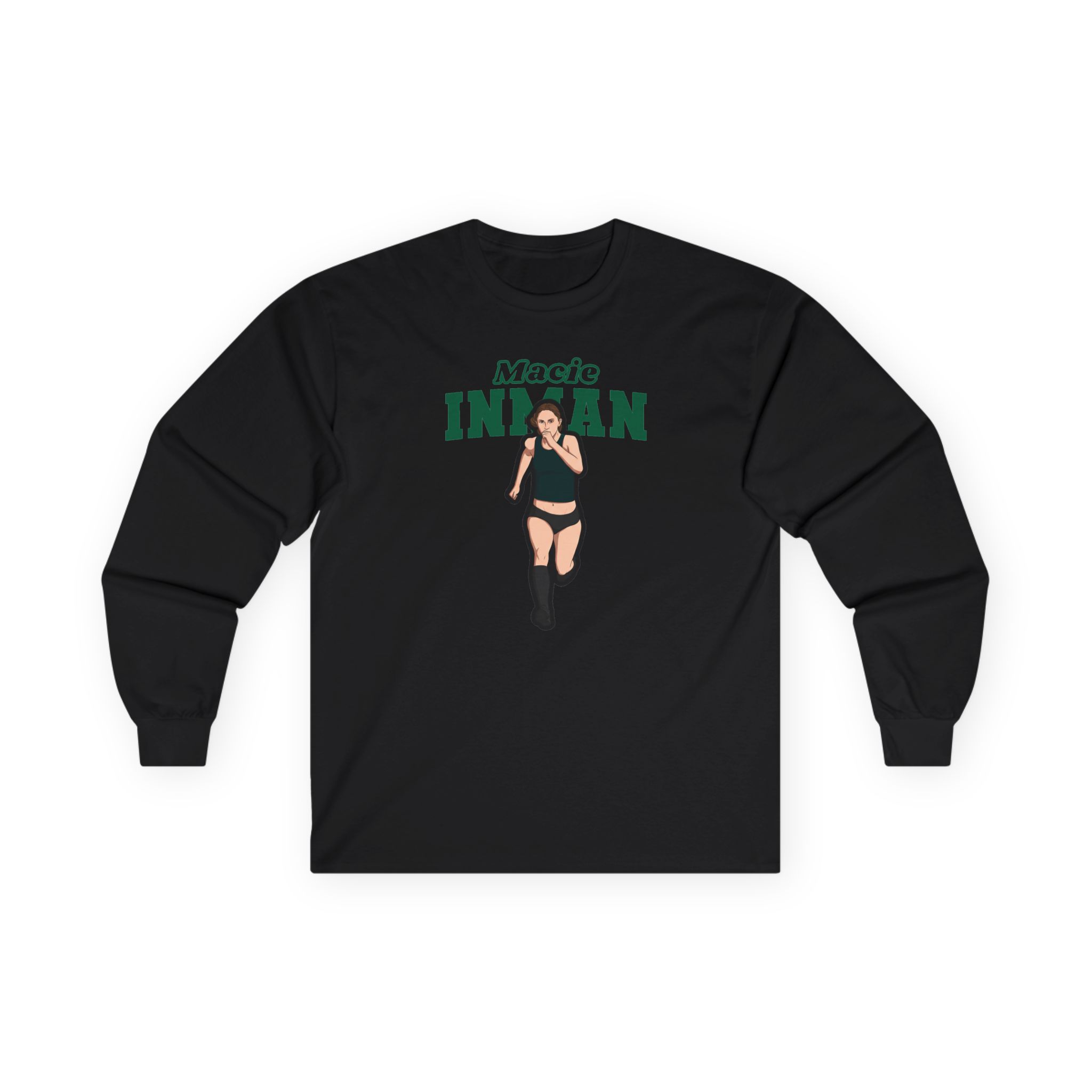 Long Sleeve Tee — character_name_arch in Black