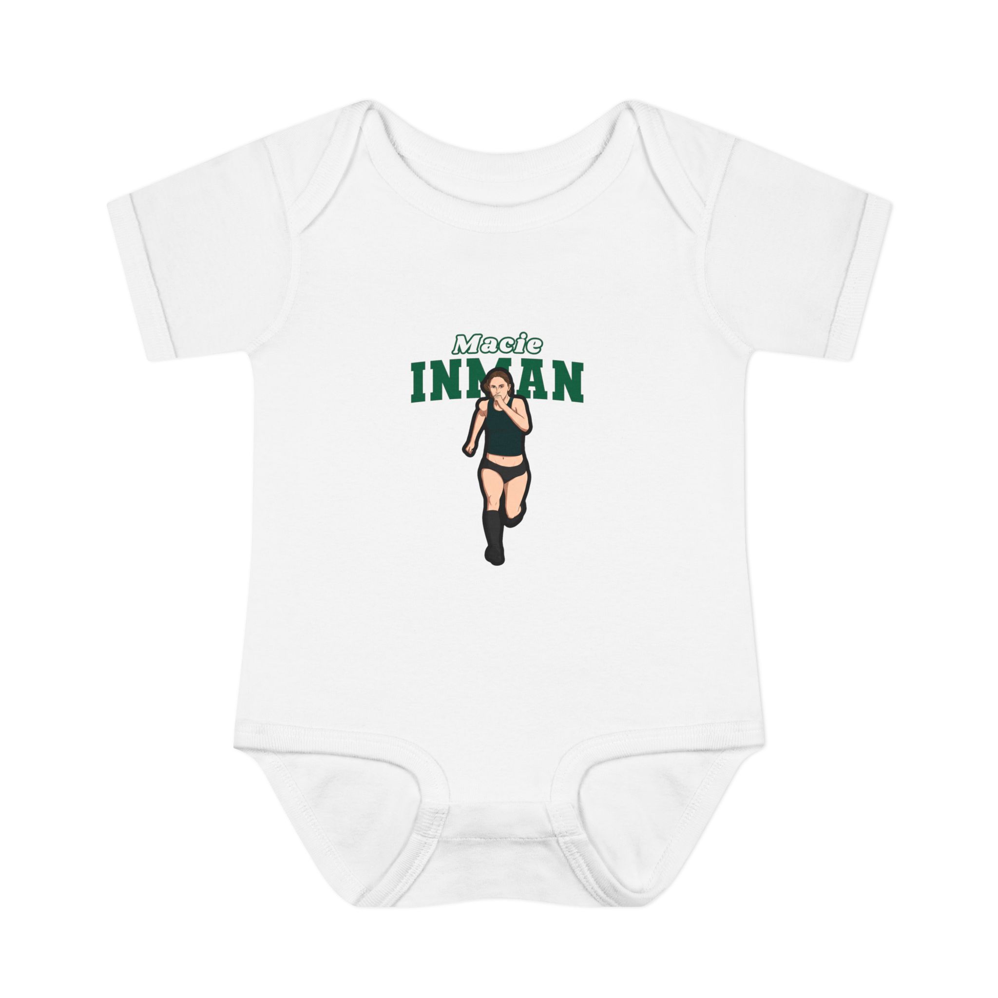Baby Onesie — character_name_arch in White