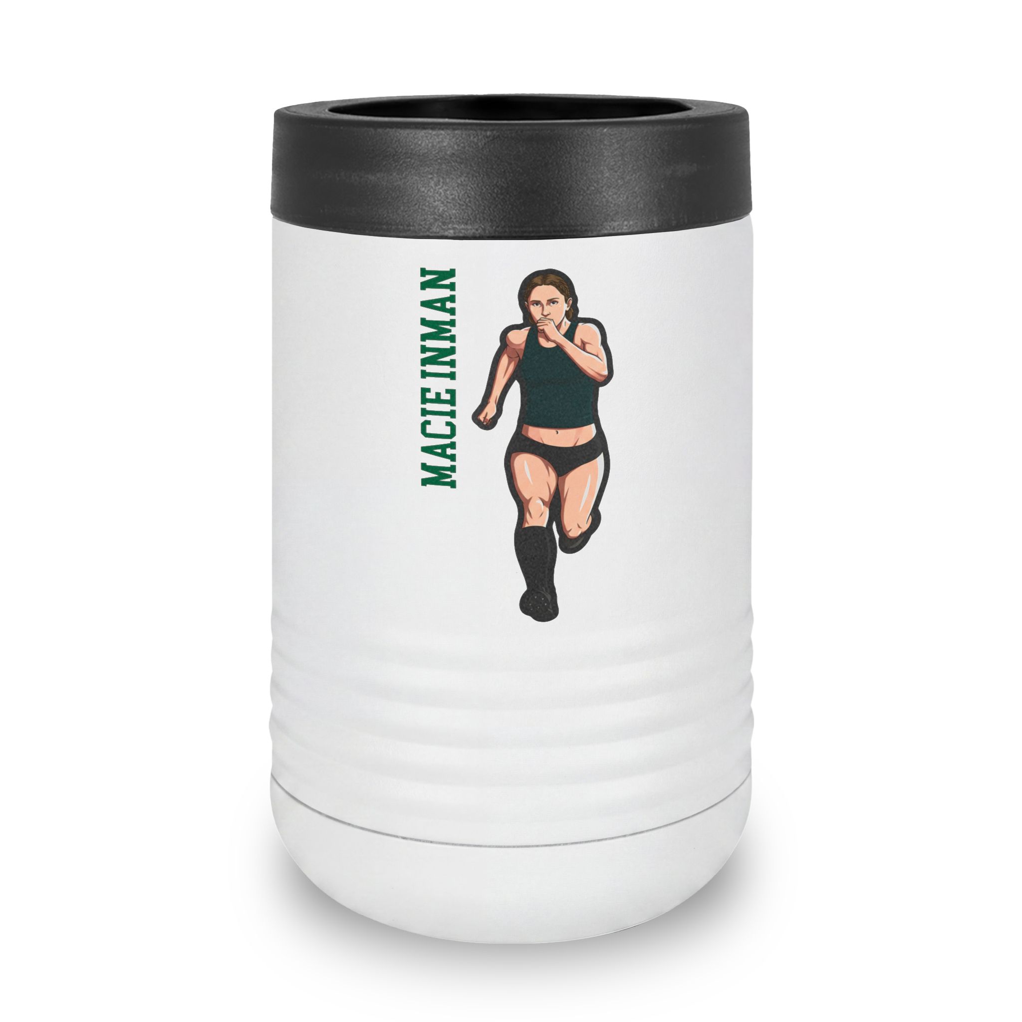 Stainless Can Cooler — character_name_vertical in White