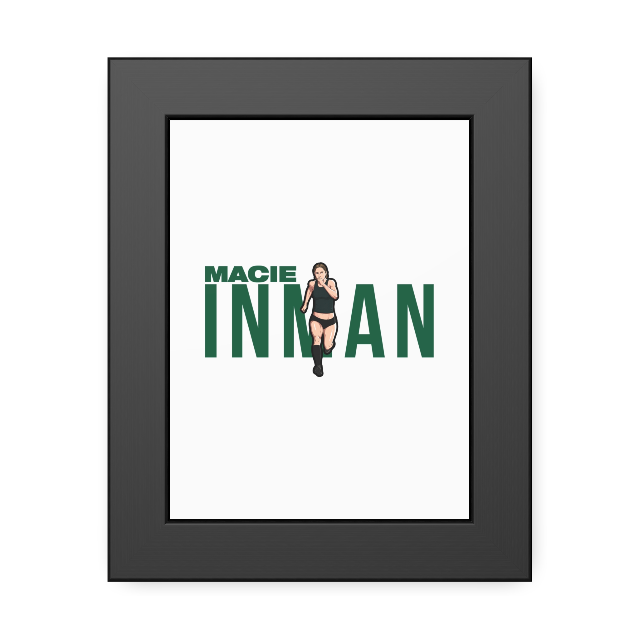 Framed Poster — character_player_name in Black
