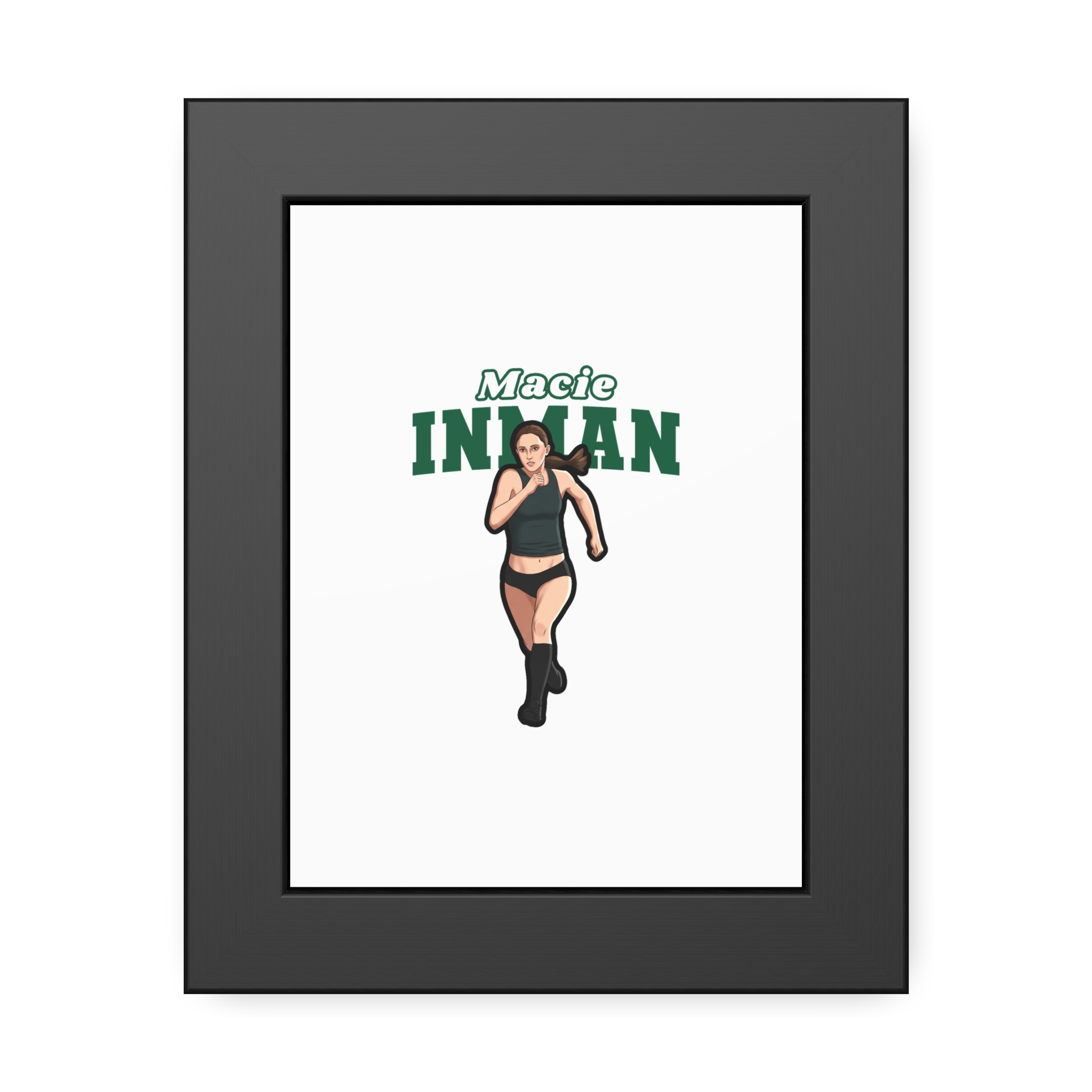 Framed Poster — character_name_arch in Black