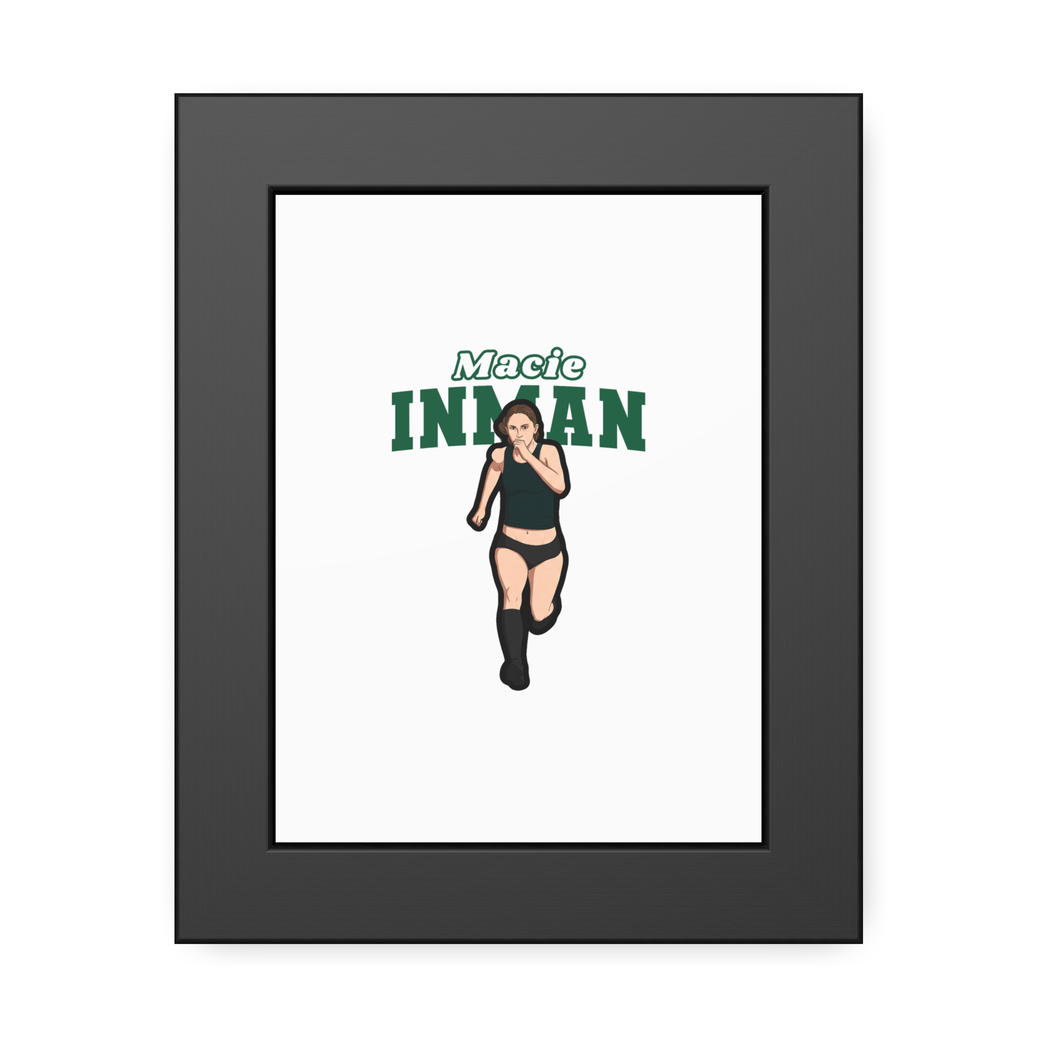 Framed Poster — character_name_arch in Black