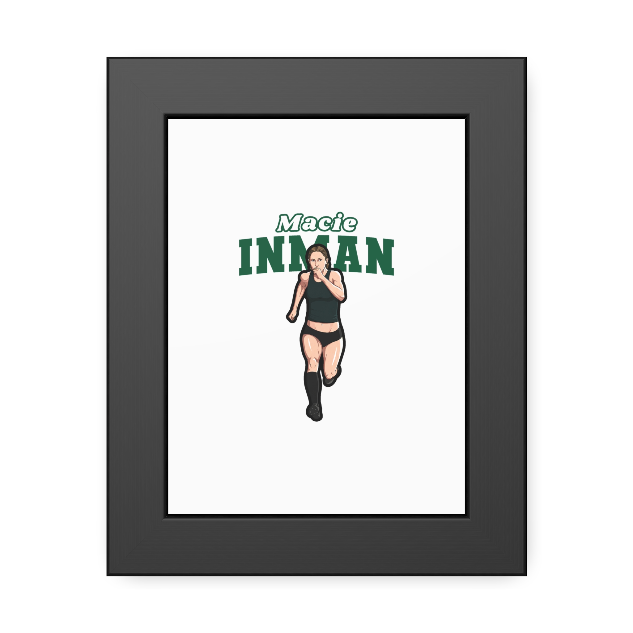 Framed Poster — character_name_arch in Black