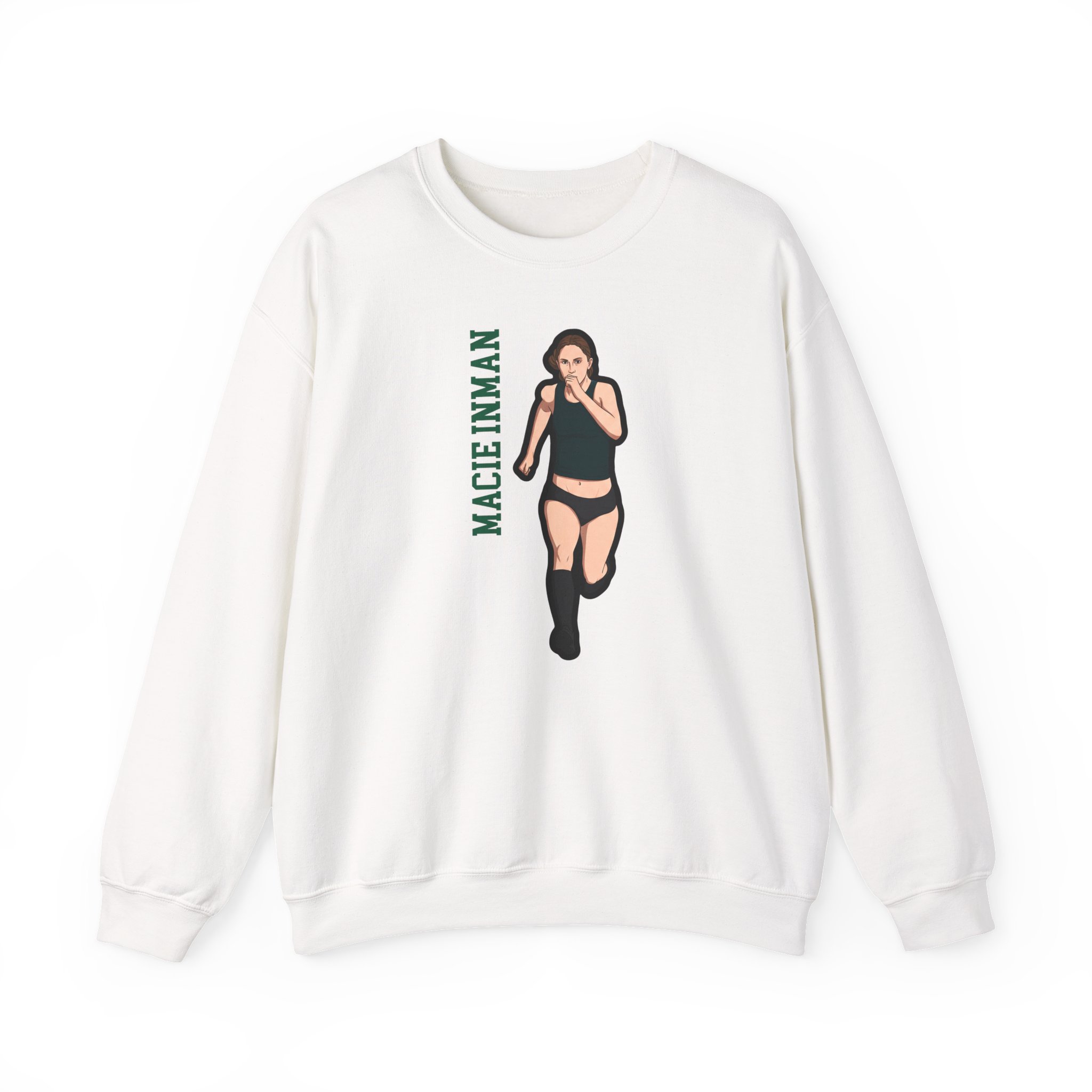 Crewneck Sweatshirt — character_name_vertical in White