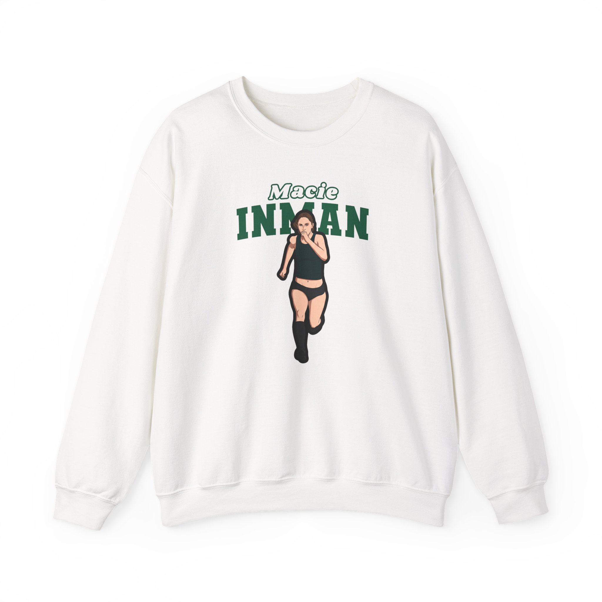 Crewneck Sweatshirt — character_name_arch in White