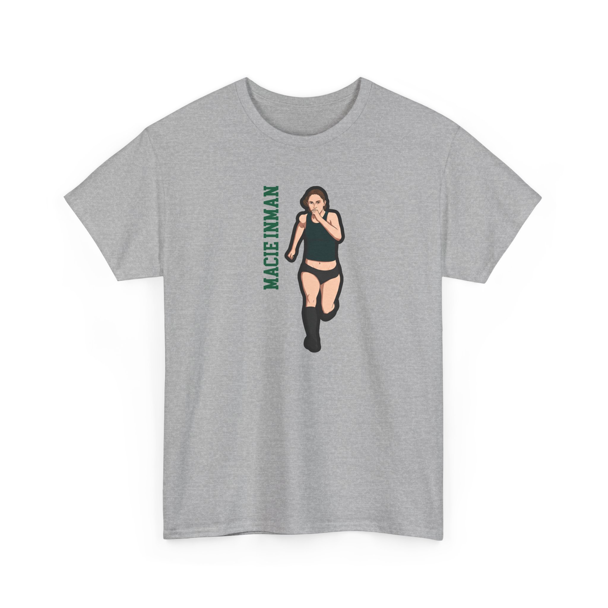 Tee — character_name_vertical in Grey