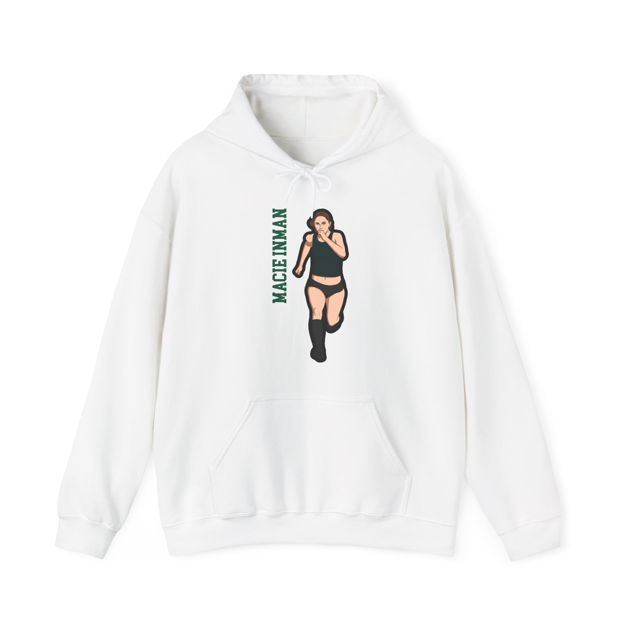 Hoodie — character_name_vertical in White