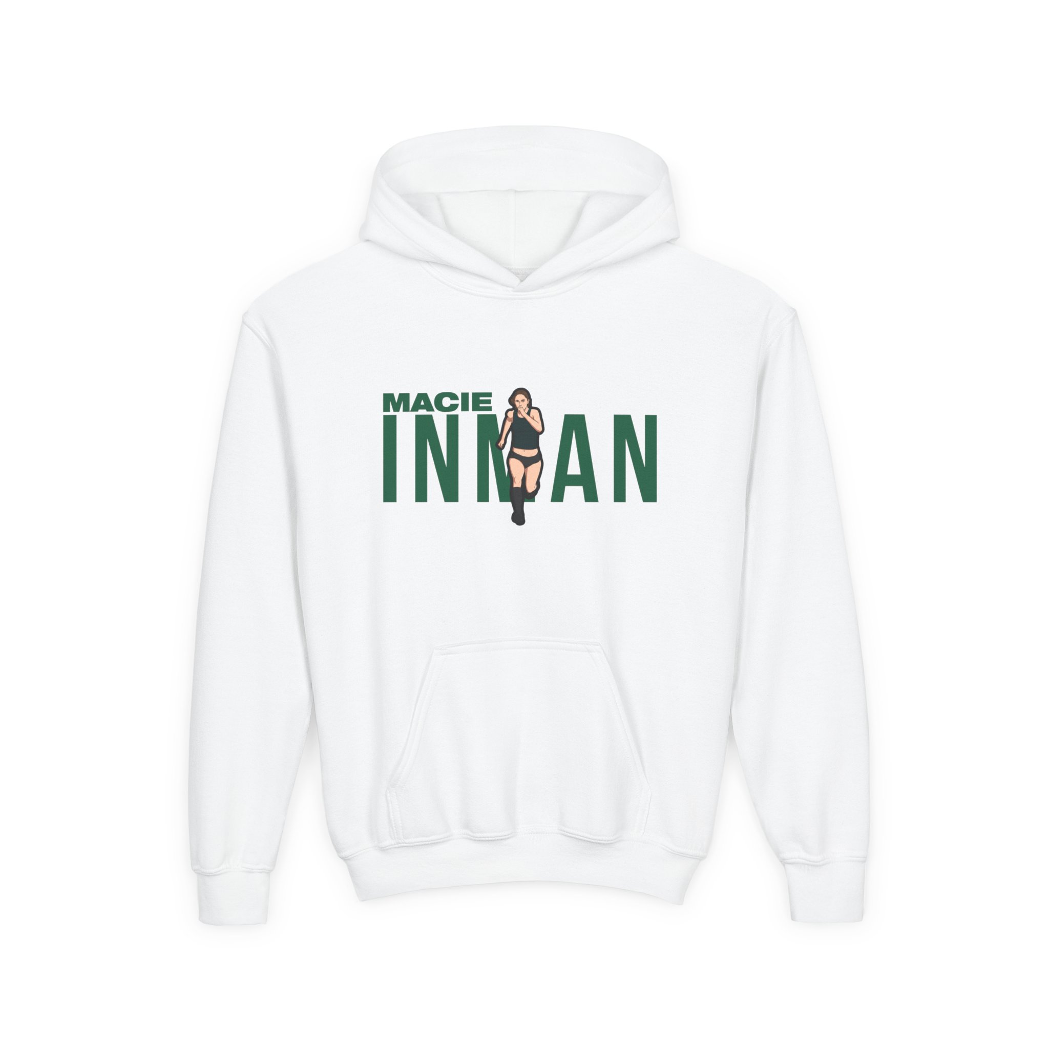 Youth Hoodie — character_player_name in White