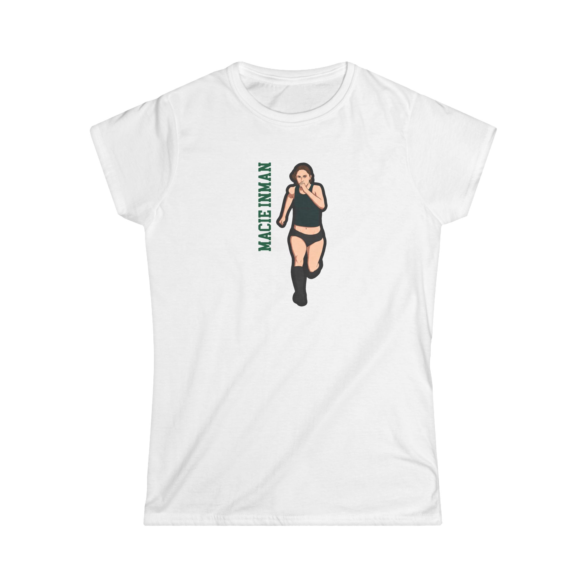 Women's Softstyle Tee — character_name_vertical in White