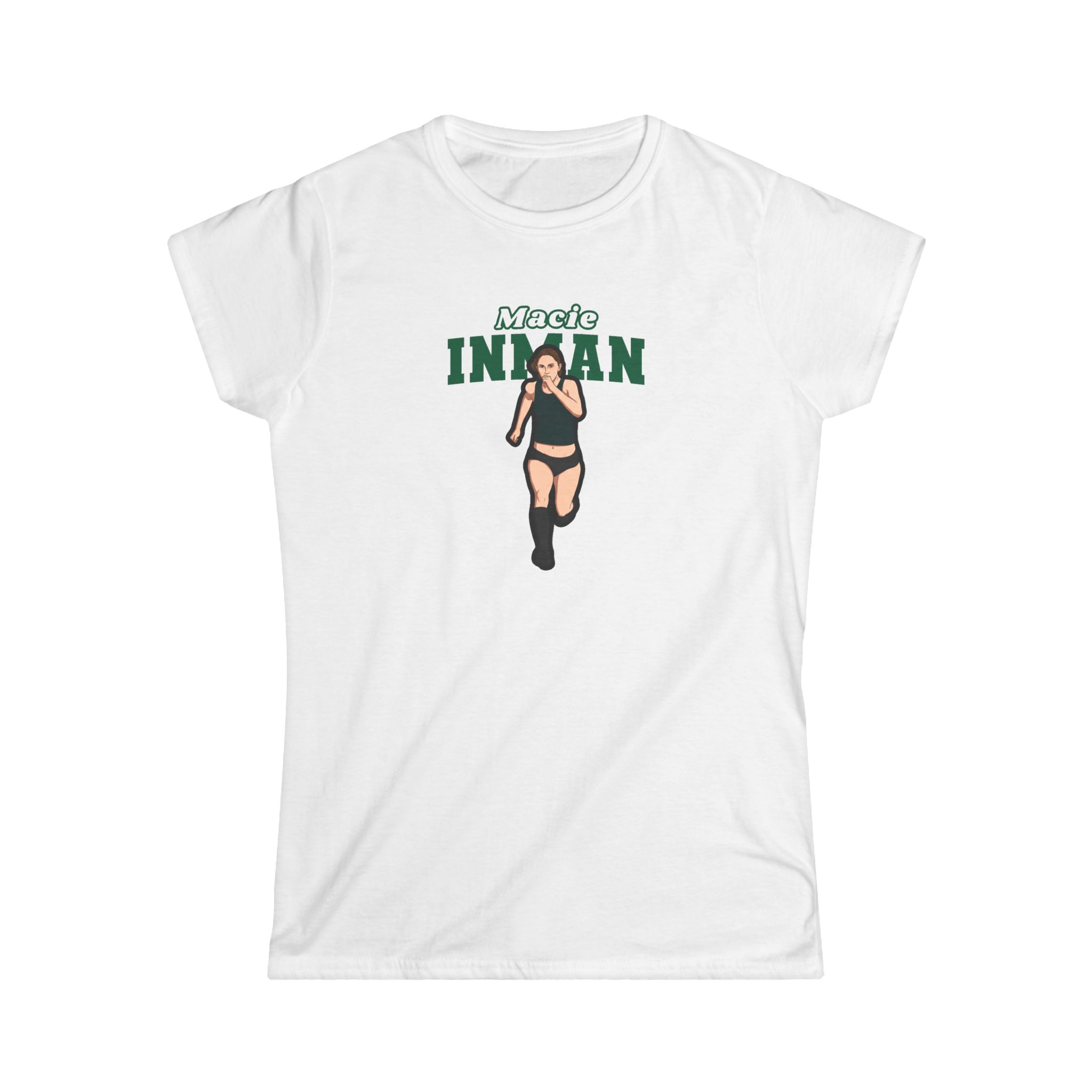 Women's Softstyle Tee — character_name_arch in White