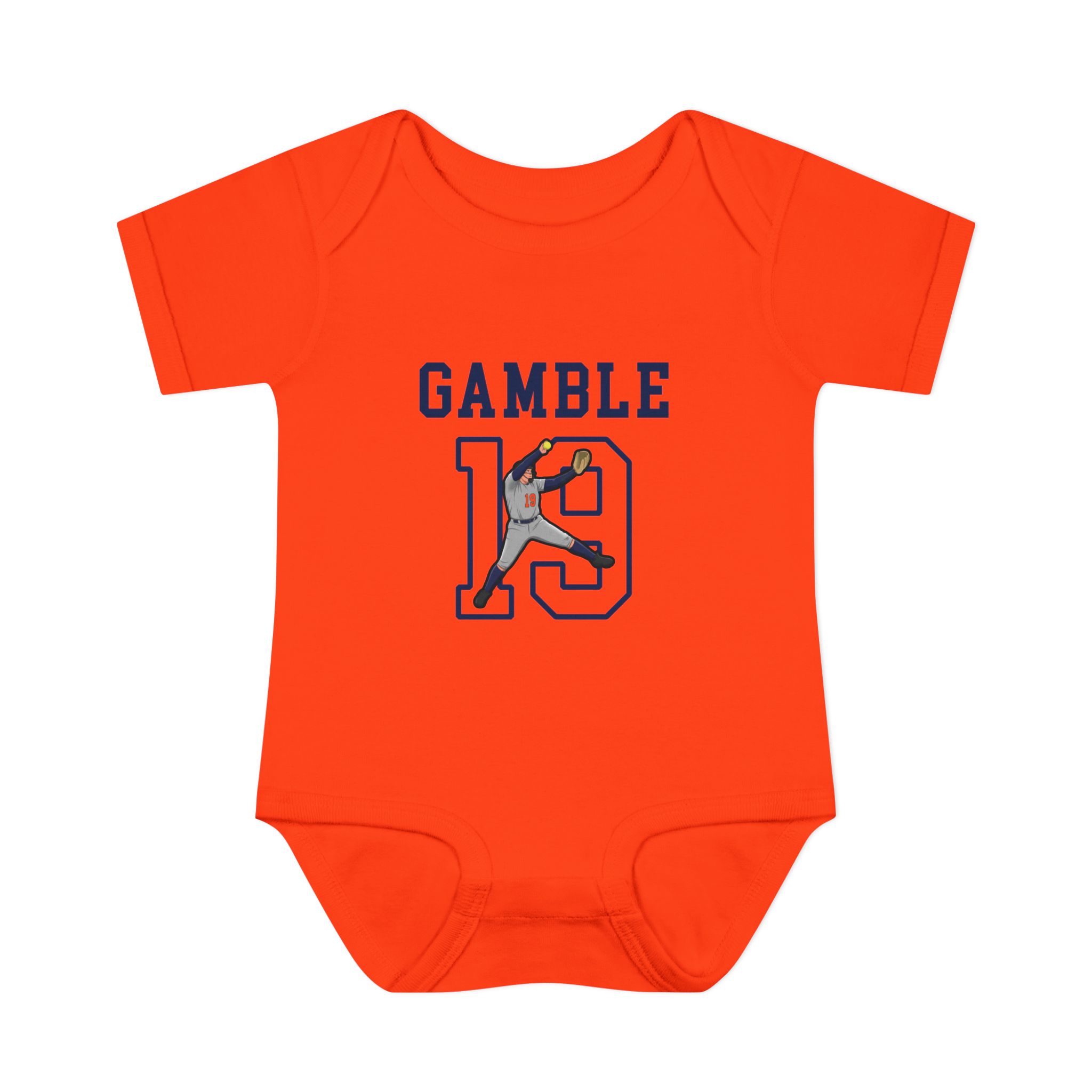 Baby Onesie — character_shirsey in Orange