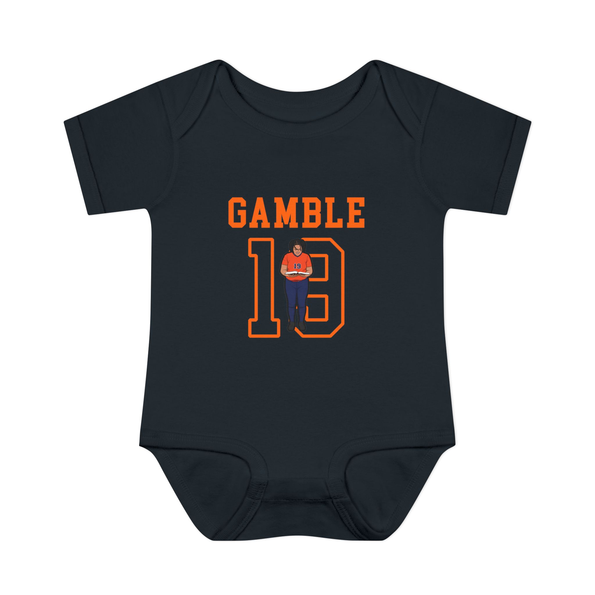 Baby Onesie — character_shirsey in Black