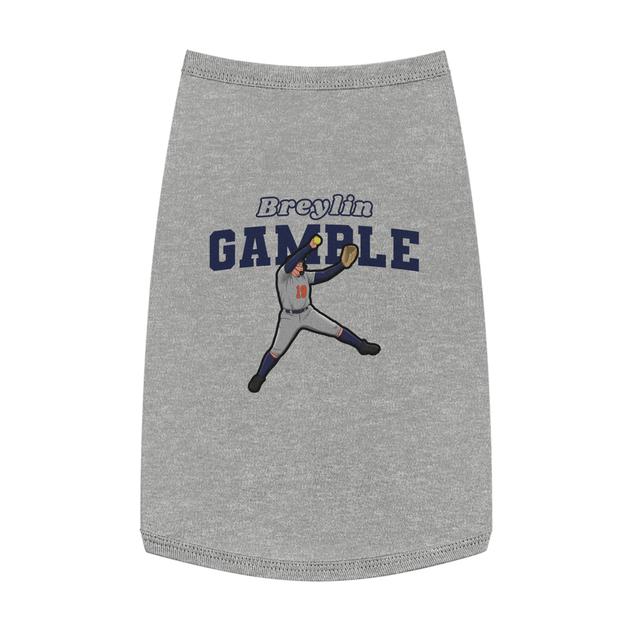 Pet Tank Top — character_name_arch in White