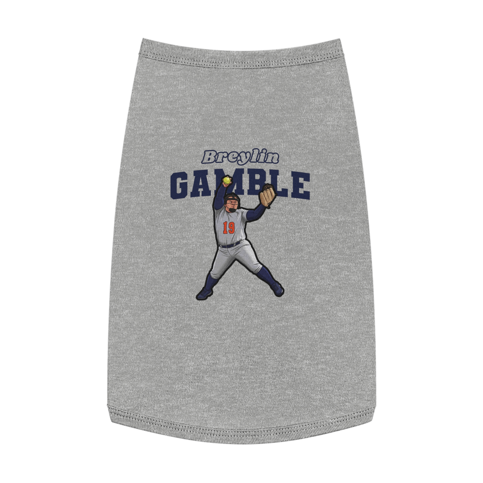 Pet Tank Top — character_name_arch in White