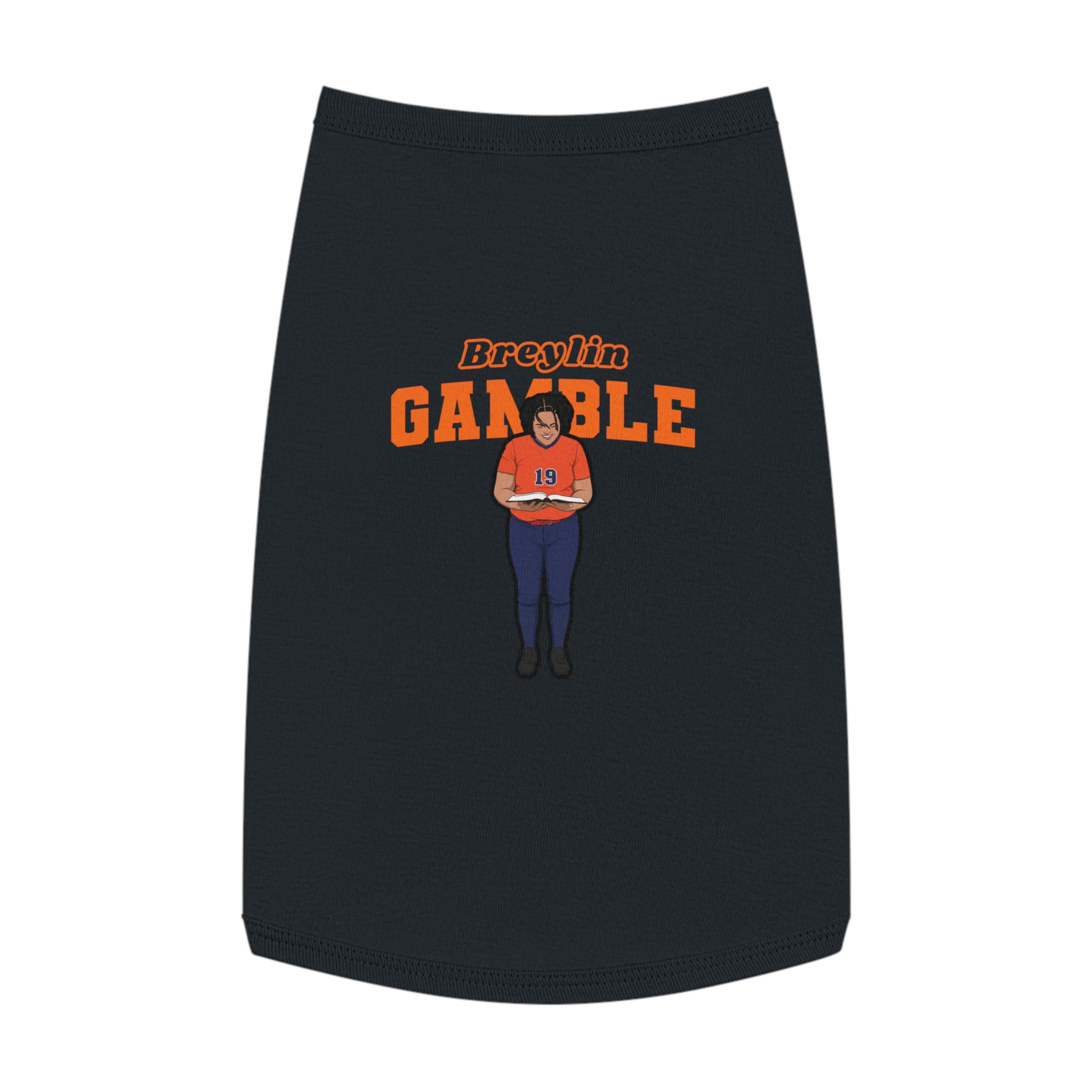 Pet Tank Top — character_name_arch in Black