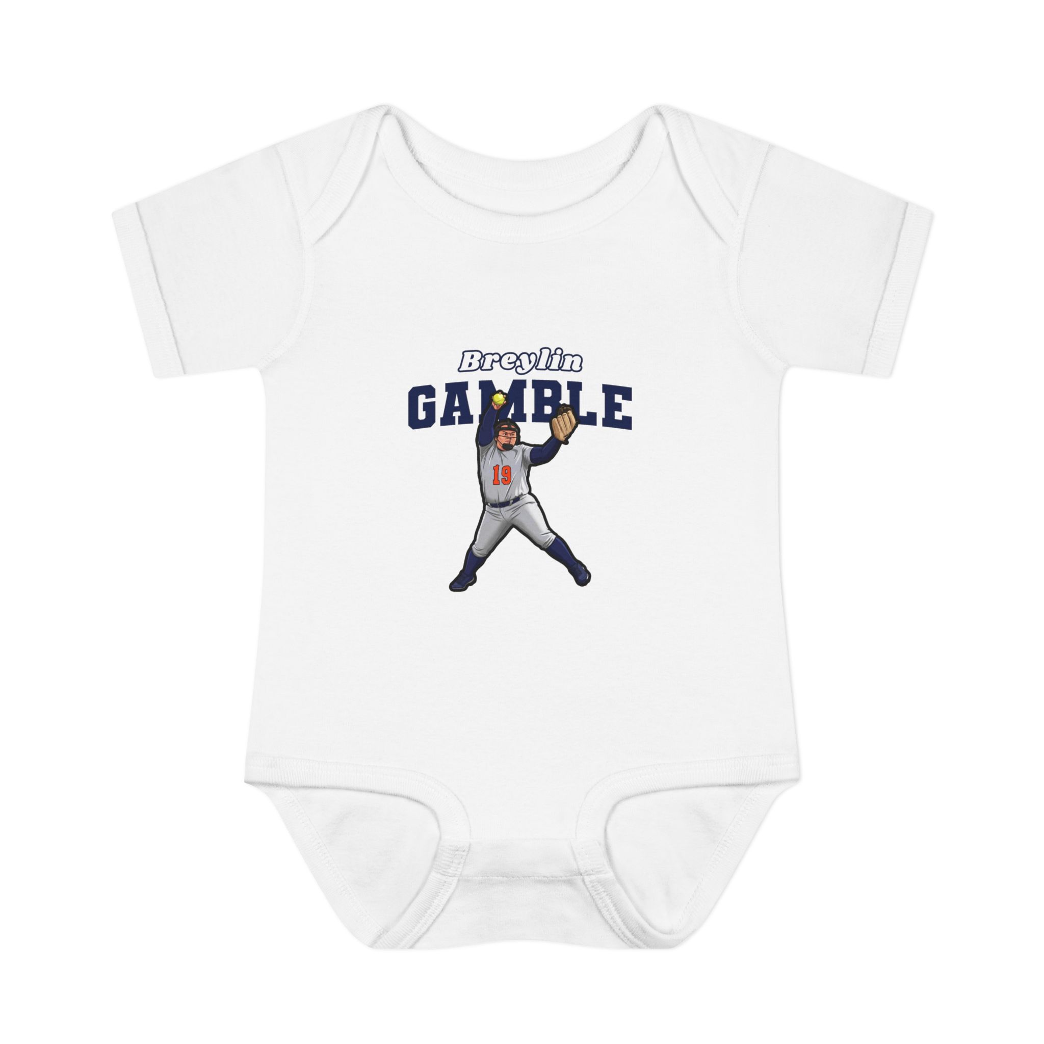 Baby Onesie — character_name_arch in White
