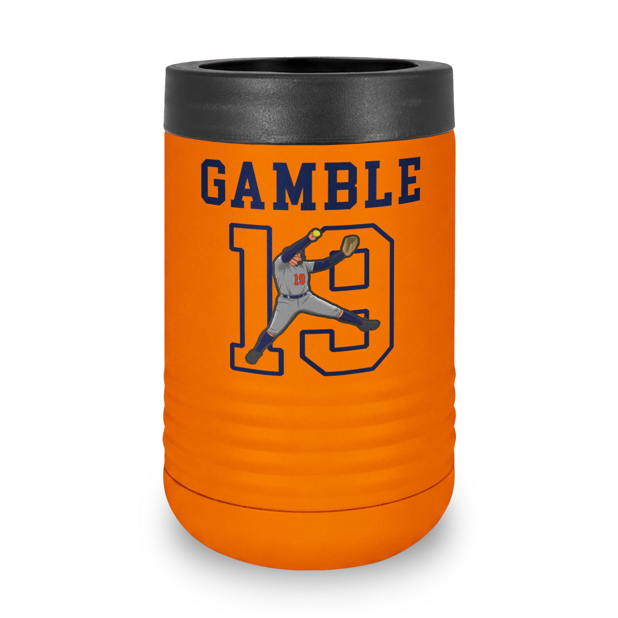 Stainless Can Cooler — character_shirsey in Orange