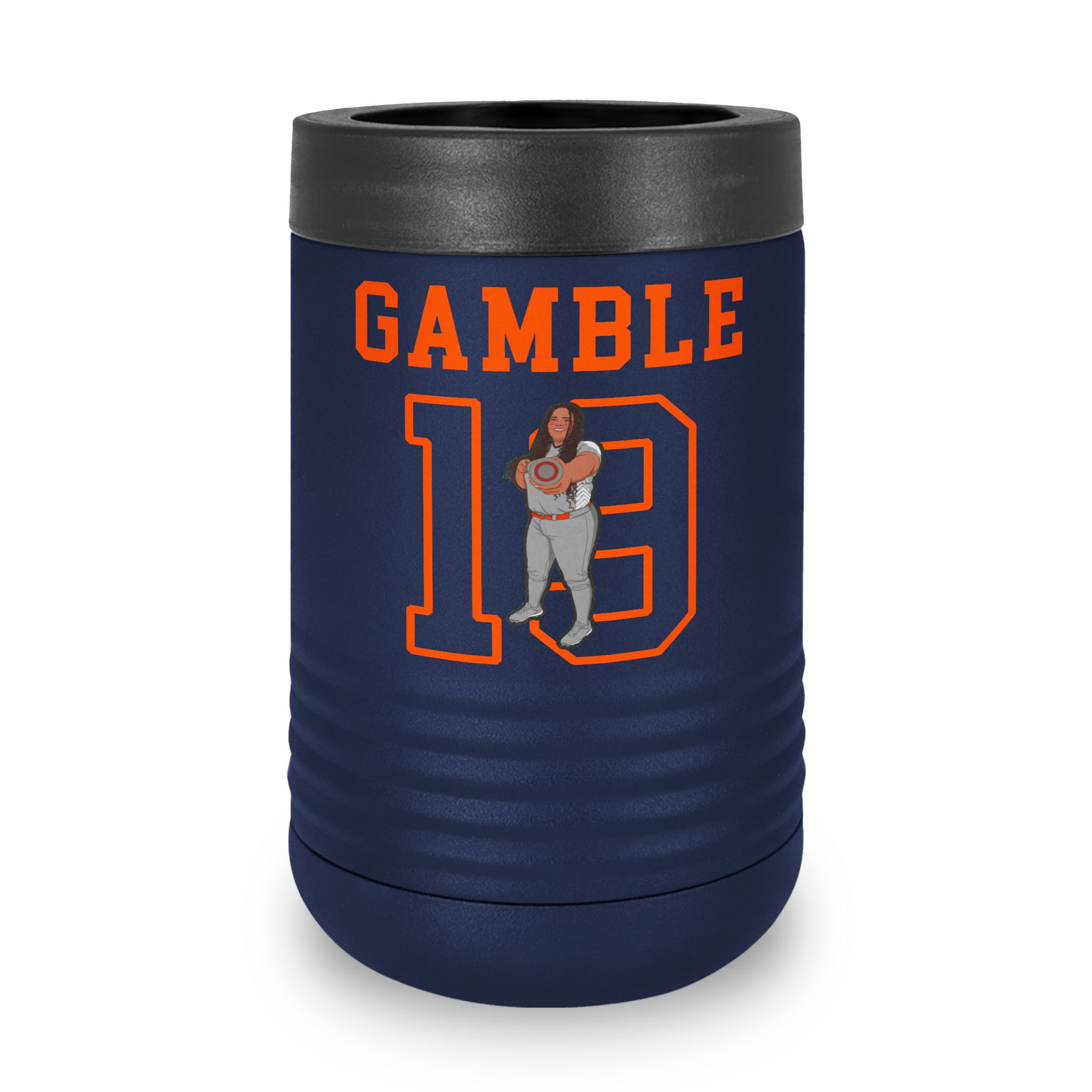 Stainless Can Cooler — character_shirsey in Navy