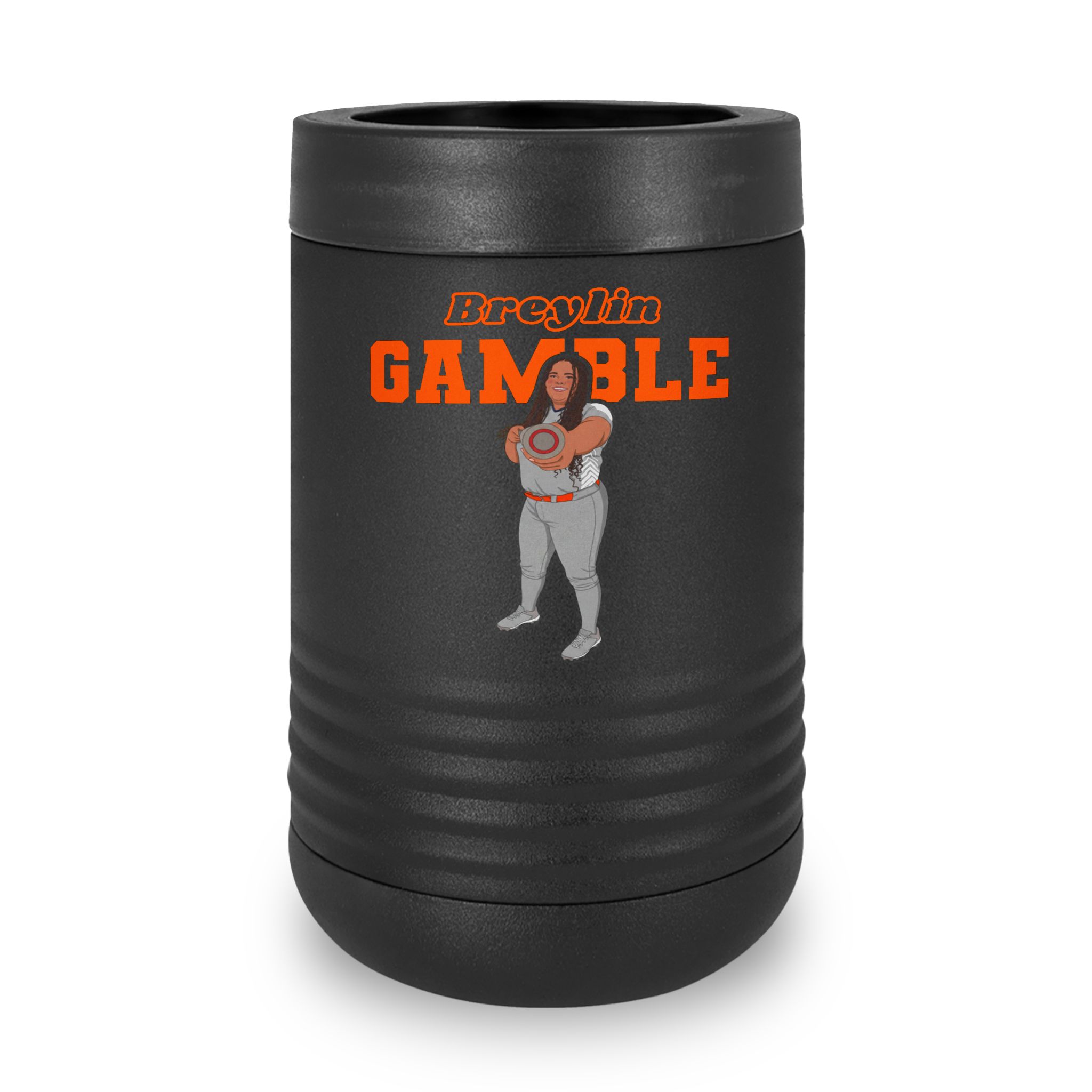 Stainless Can Cooler — character_name_arch in Black