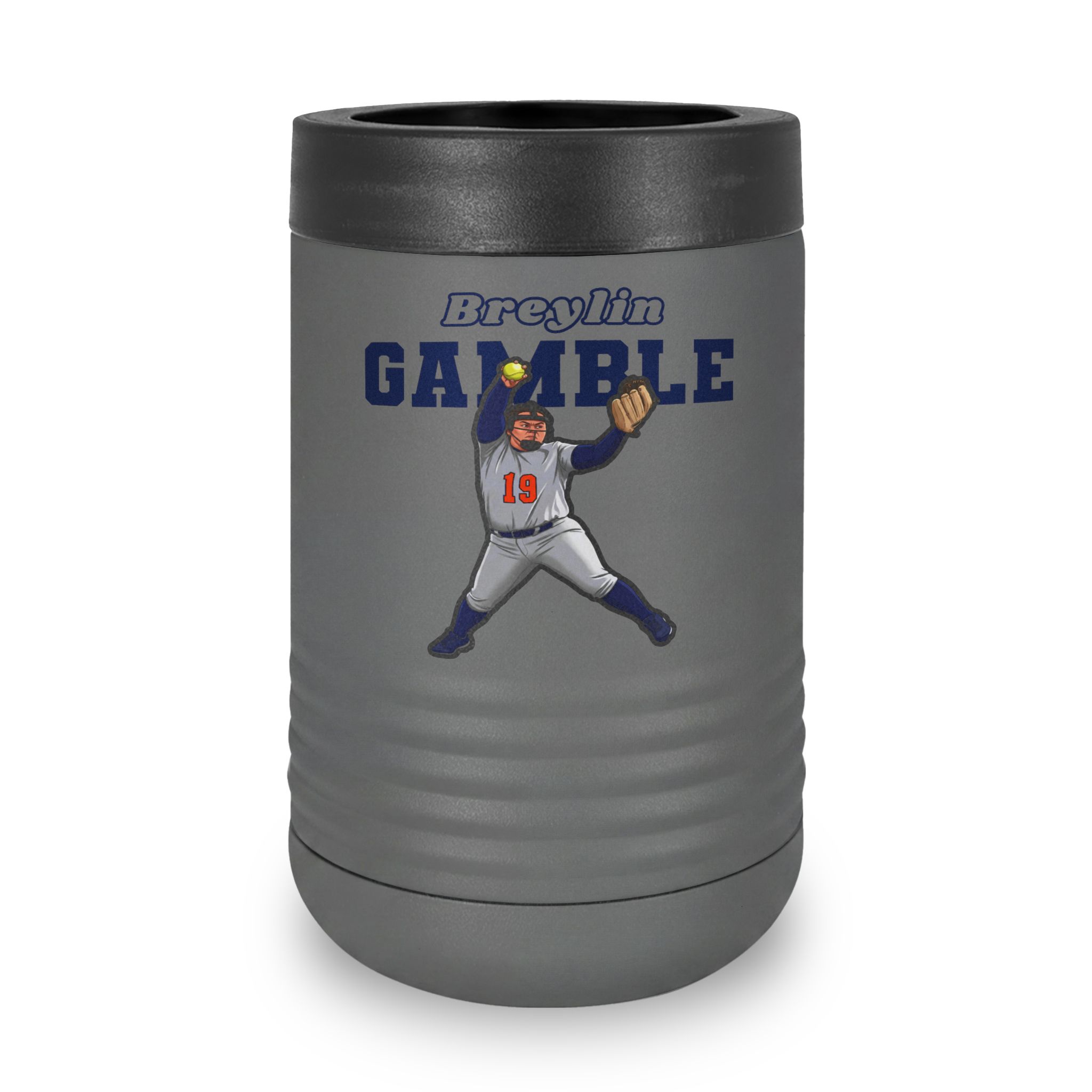 Stainless Can Cooler — character_name_arch in Grey