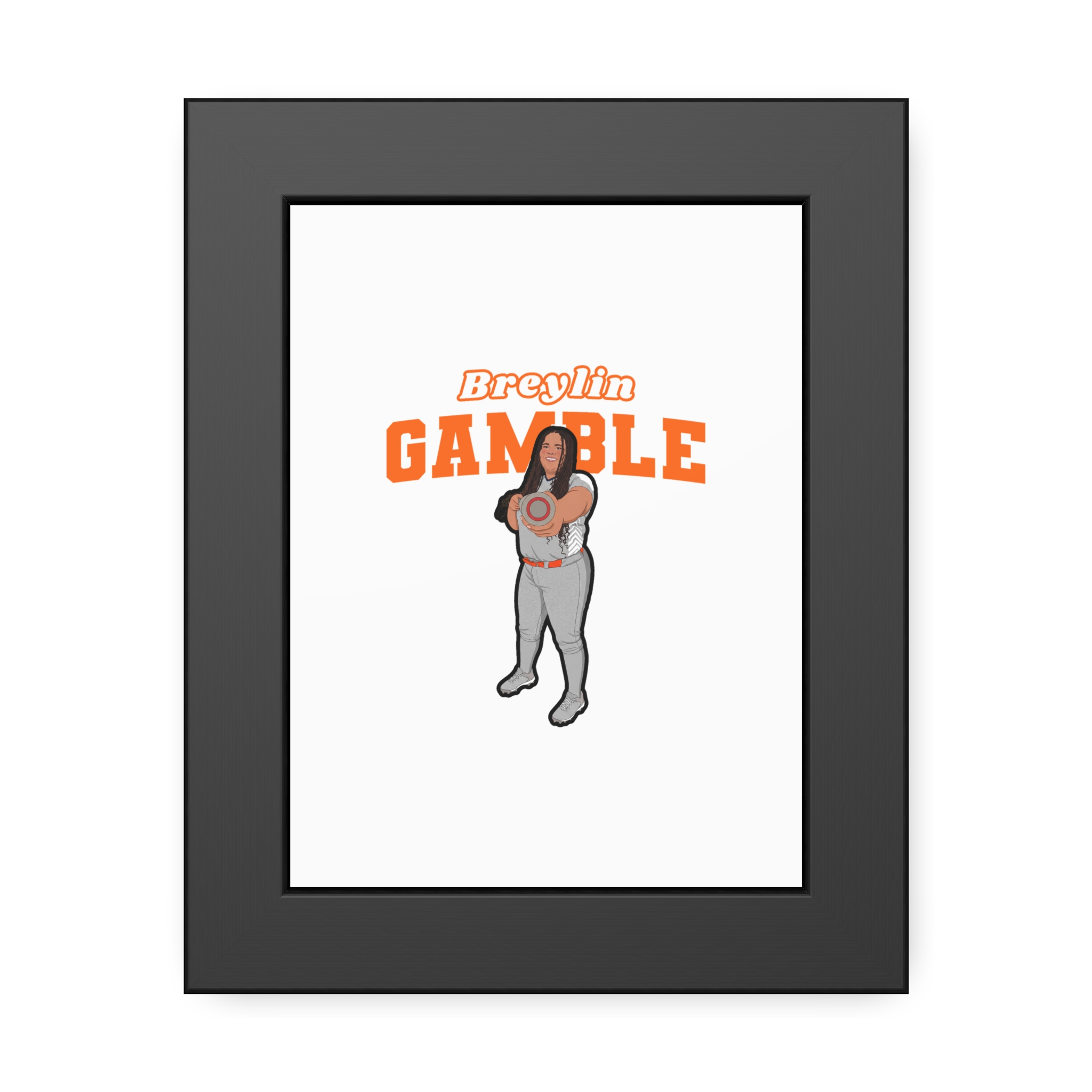 Framed Poster — character_name_arch in Black