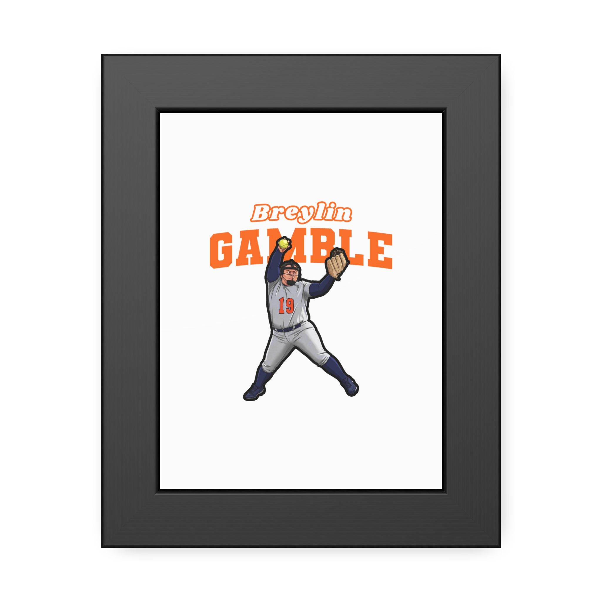 Framed Poster — character_name_arch in Black