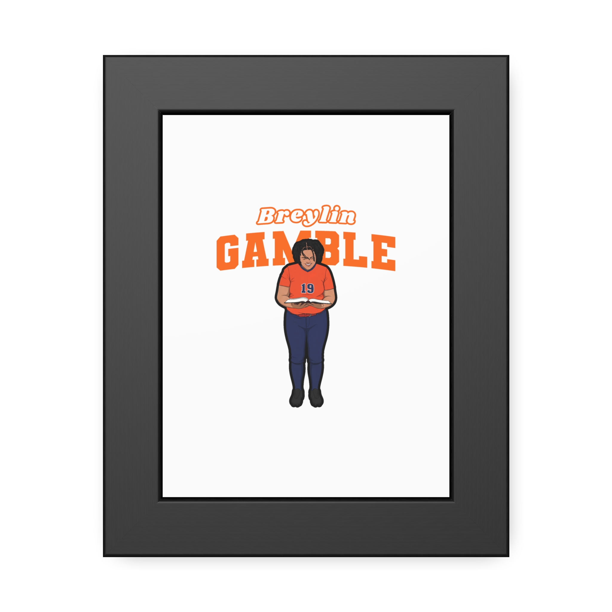 Framed Poster — character_name_arch in Black