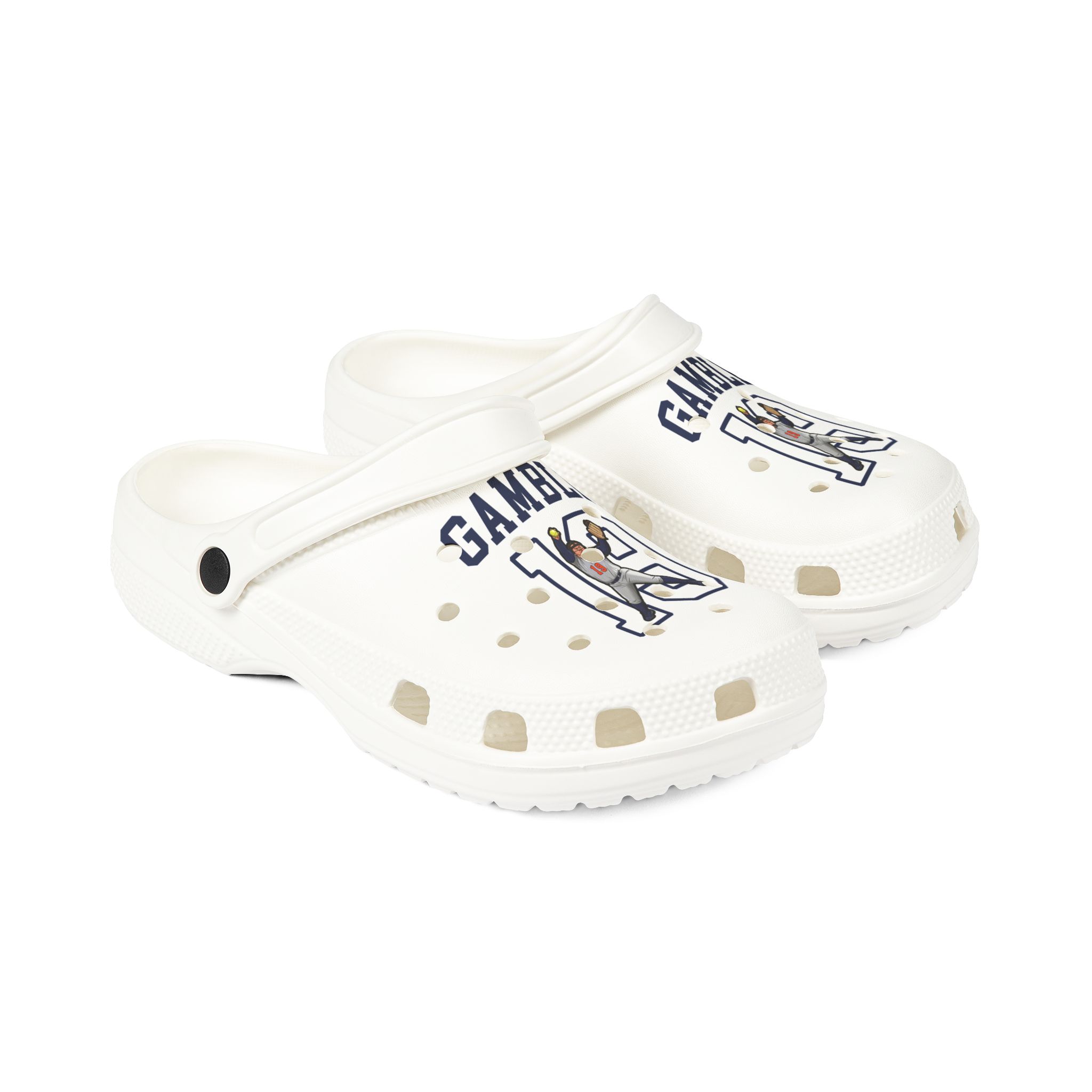 Rubber Clogs — character_shirsey in White