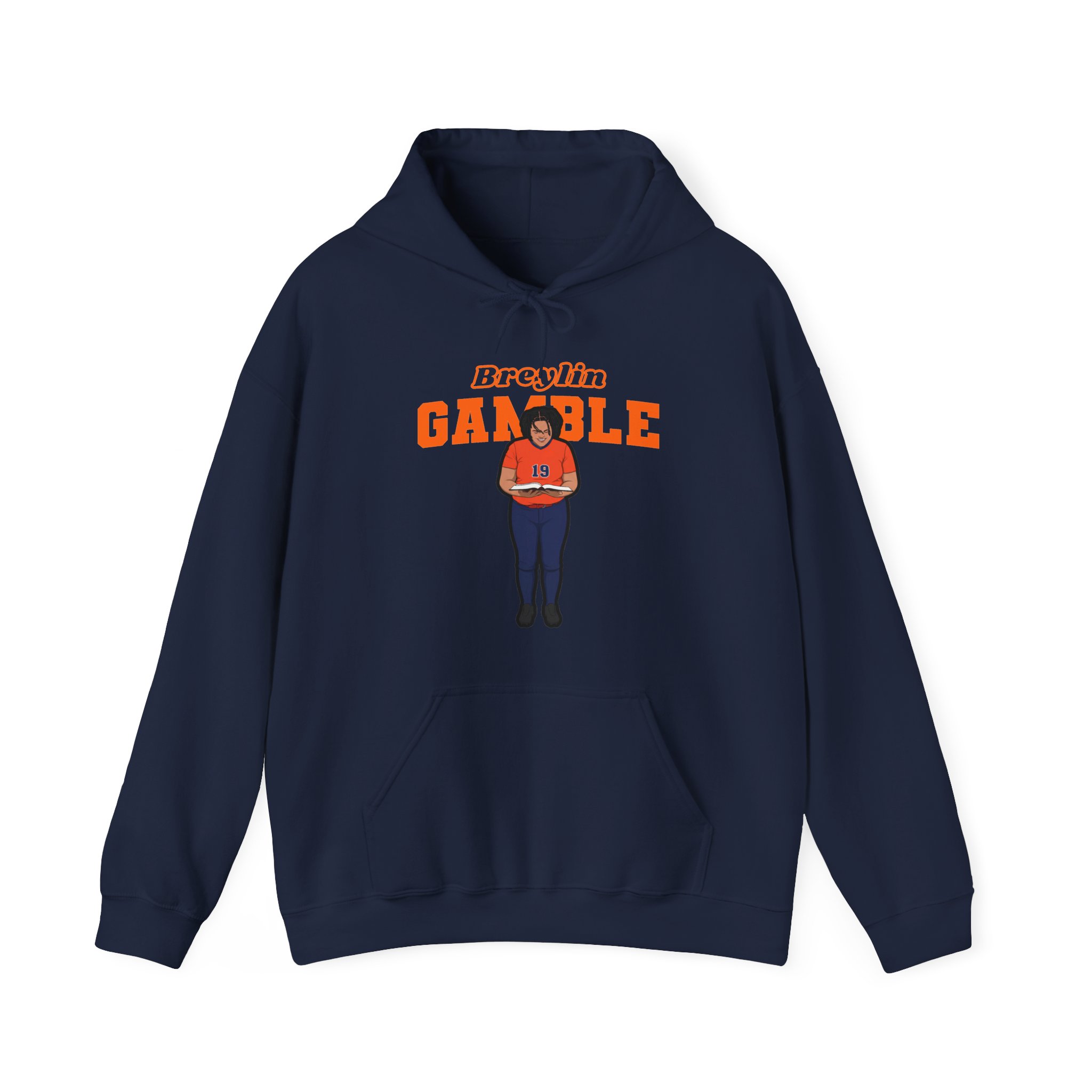 Hoodie — character_name_arch in Navy