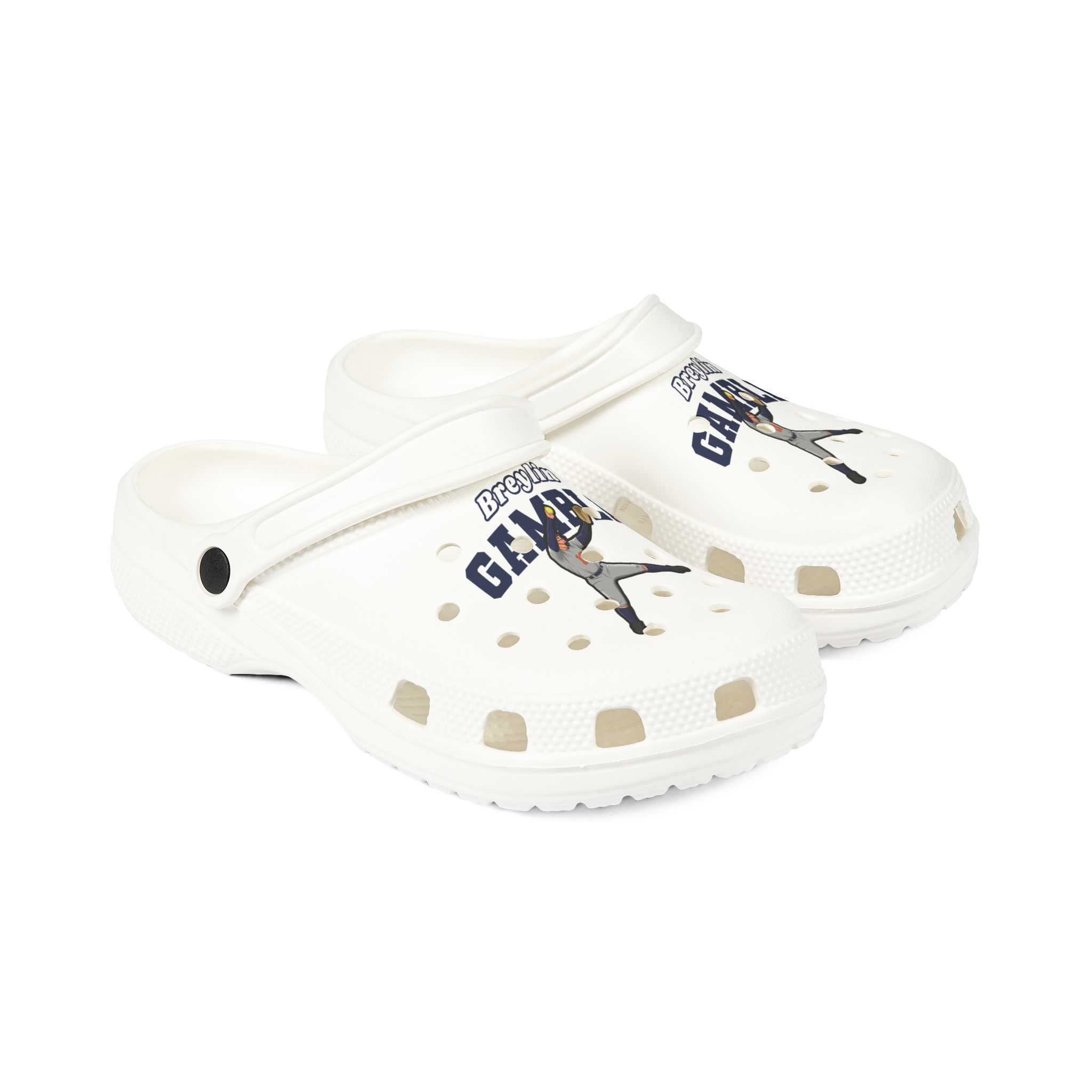Rubber Clogs — character_name_arch in White