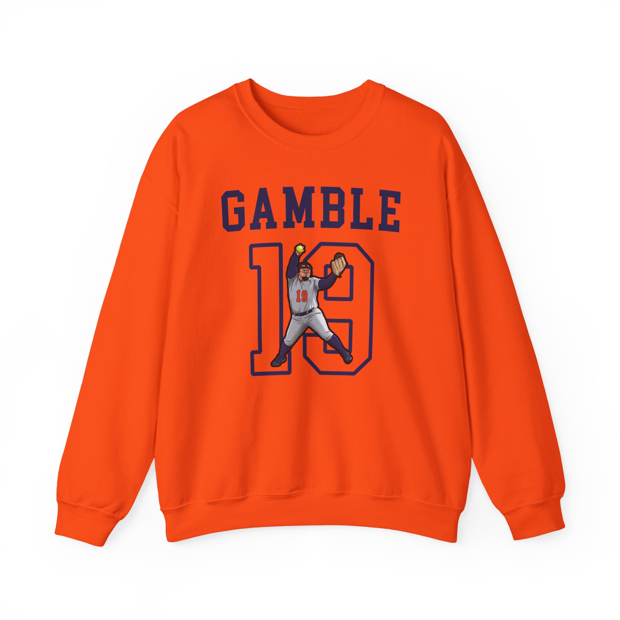 Crewneck Sweatshirt — character_shirsey in Orange
