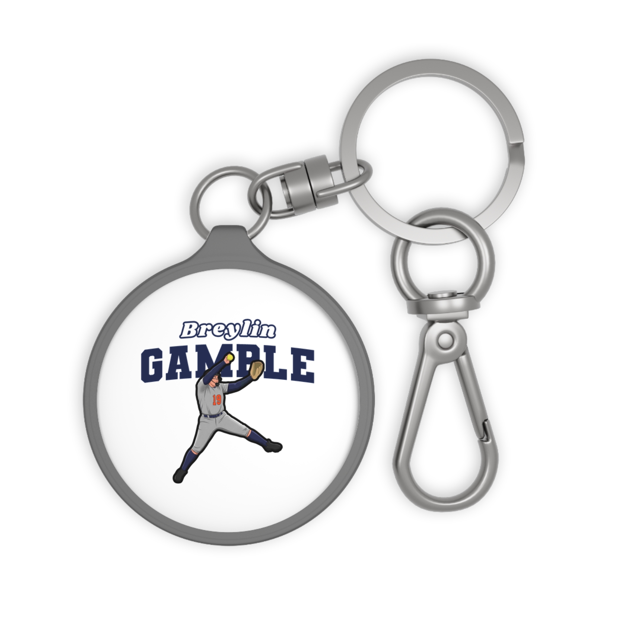 Keychain — character_name_arch in Grey